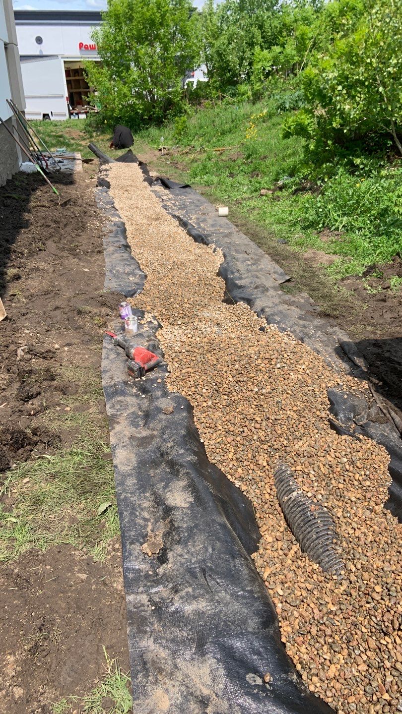 French Drain Installation – Fridley Dollar Tree by Waterproofing Northeast