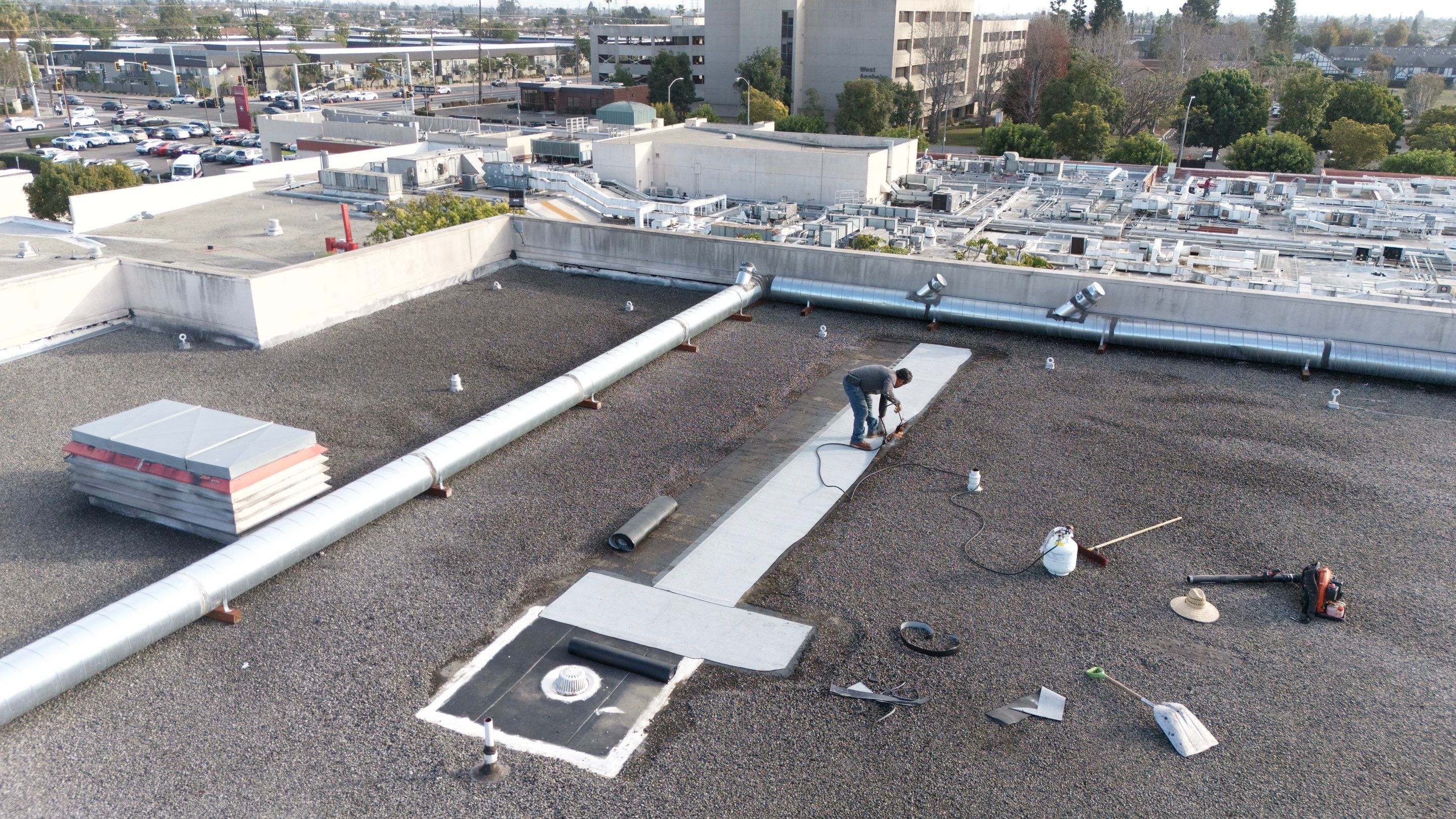 Project in Anaheim by Shark Commercial Roofing Systems