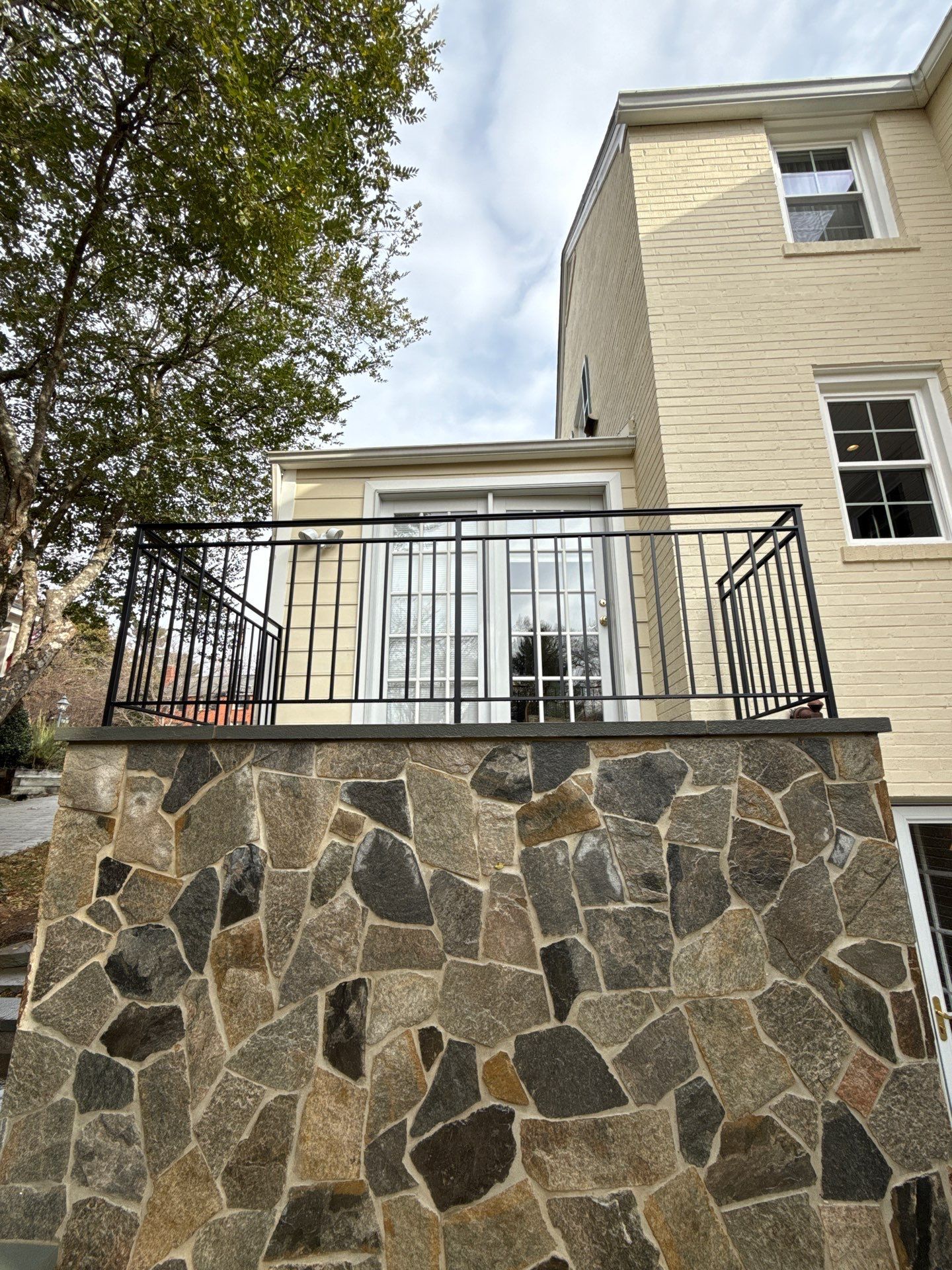 Custom One-Piece Freestanding Iron Railing – Bethesda, MD by Capitol Iron Works
