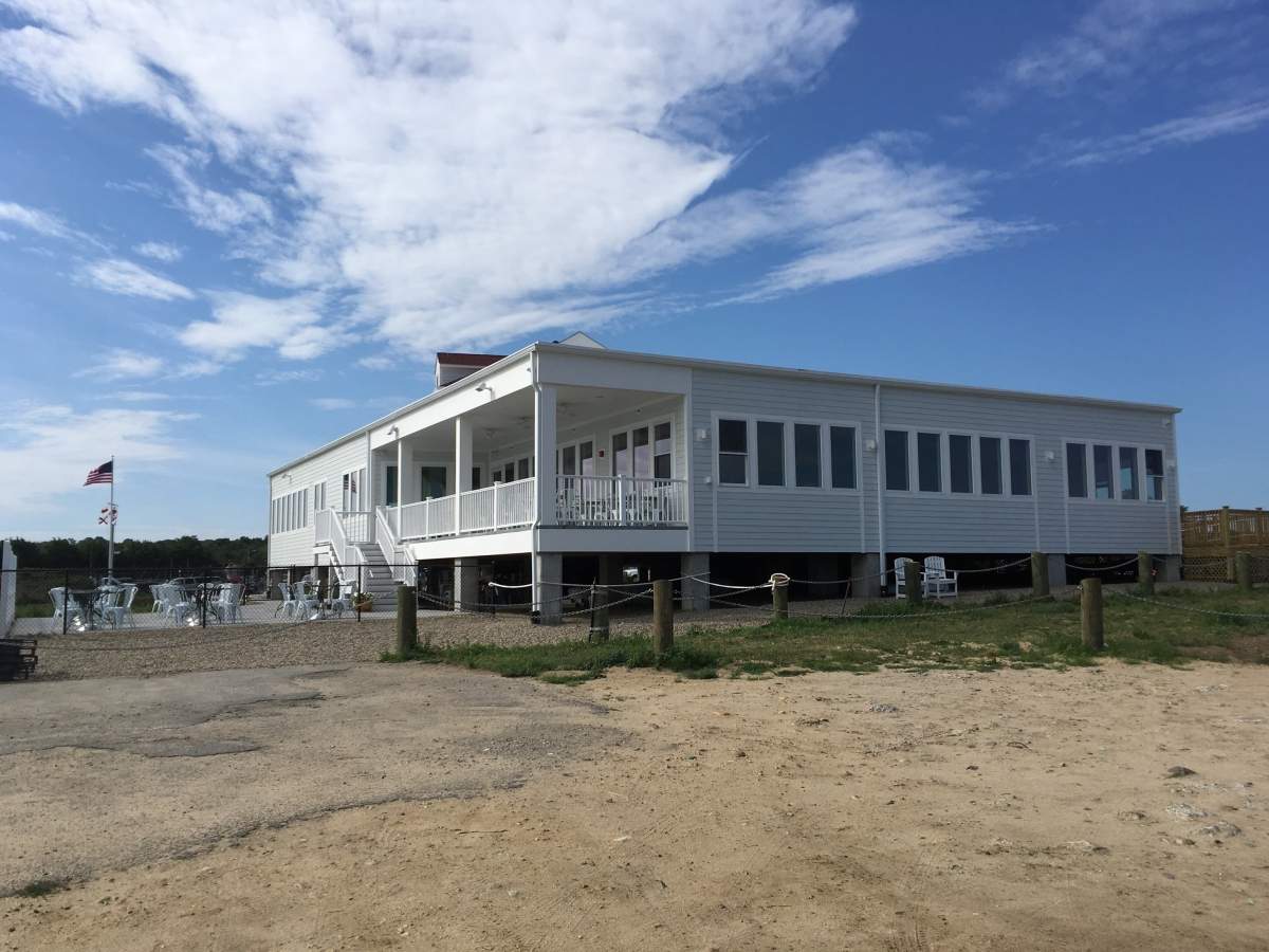 Seamless Gutter on Fisherman's View Restaurant in Sandwich, MA by Gutter Pro by Gutter Pro Enterprises