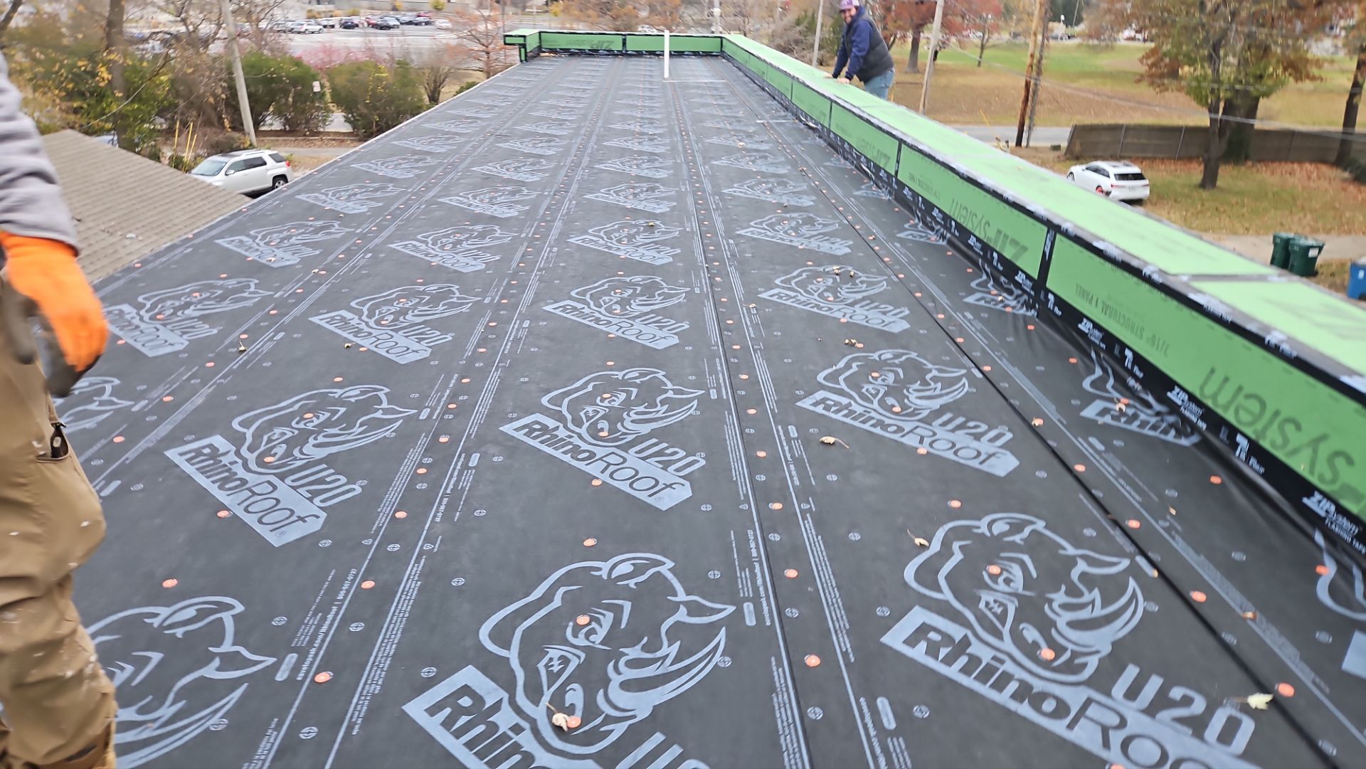 Commercial Flat Roof Install - Single-Ply Membrane  by Titan Commercial & Residential Roofing 