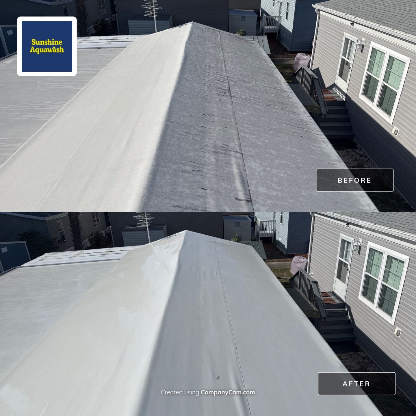 TPO Membrane Roof Cleaning in Fisherman’s Cove RV Resort, Terra Ceia, FL by Sunshine AquaWash