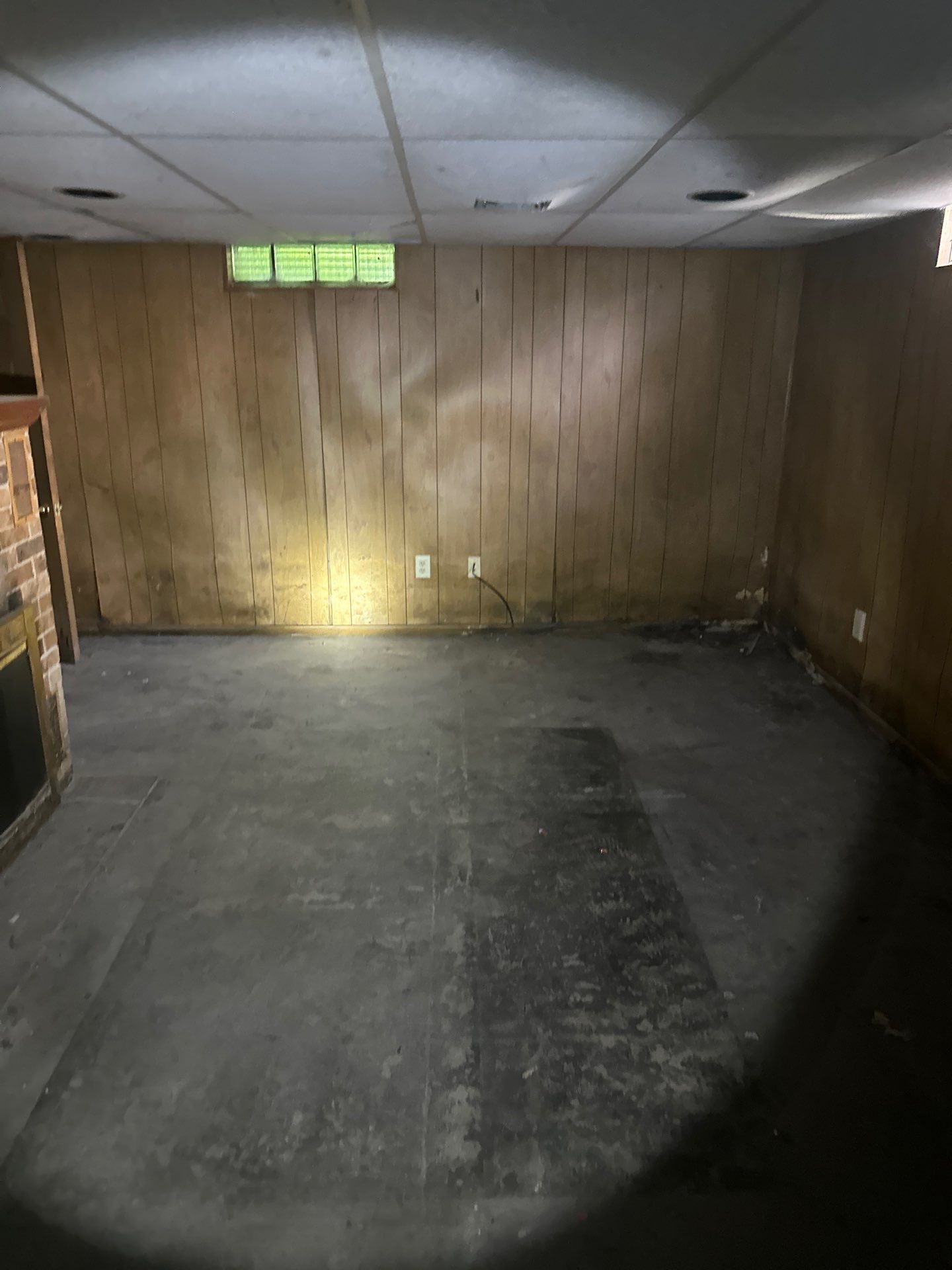 Dryout of previously flooded basement by BlueRed Restoration