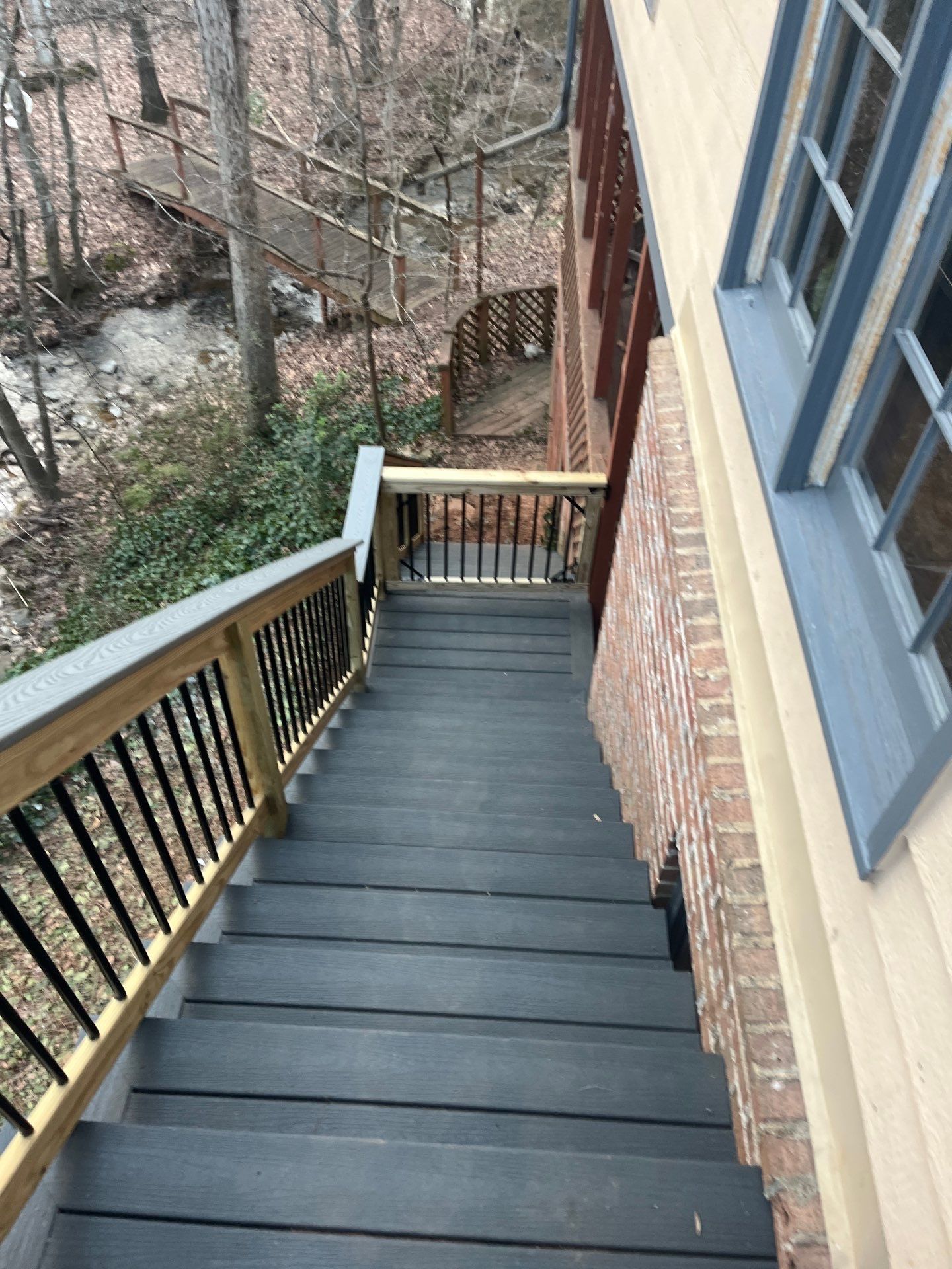 Trex Deck Build with Hybrid Railing in Lilburn, GA by Nelson Exteriors 