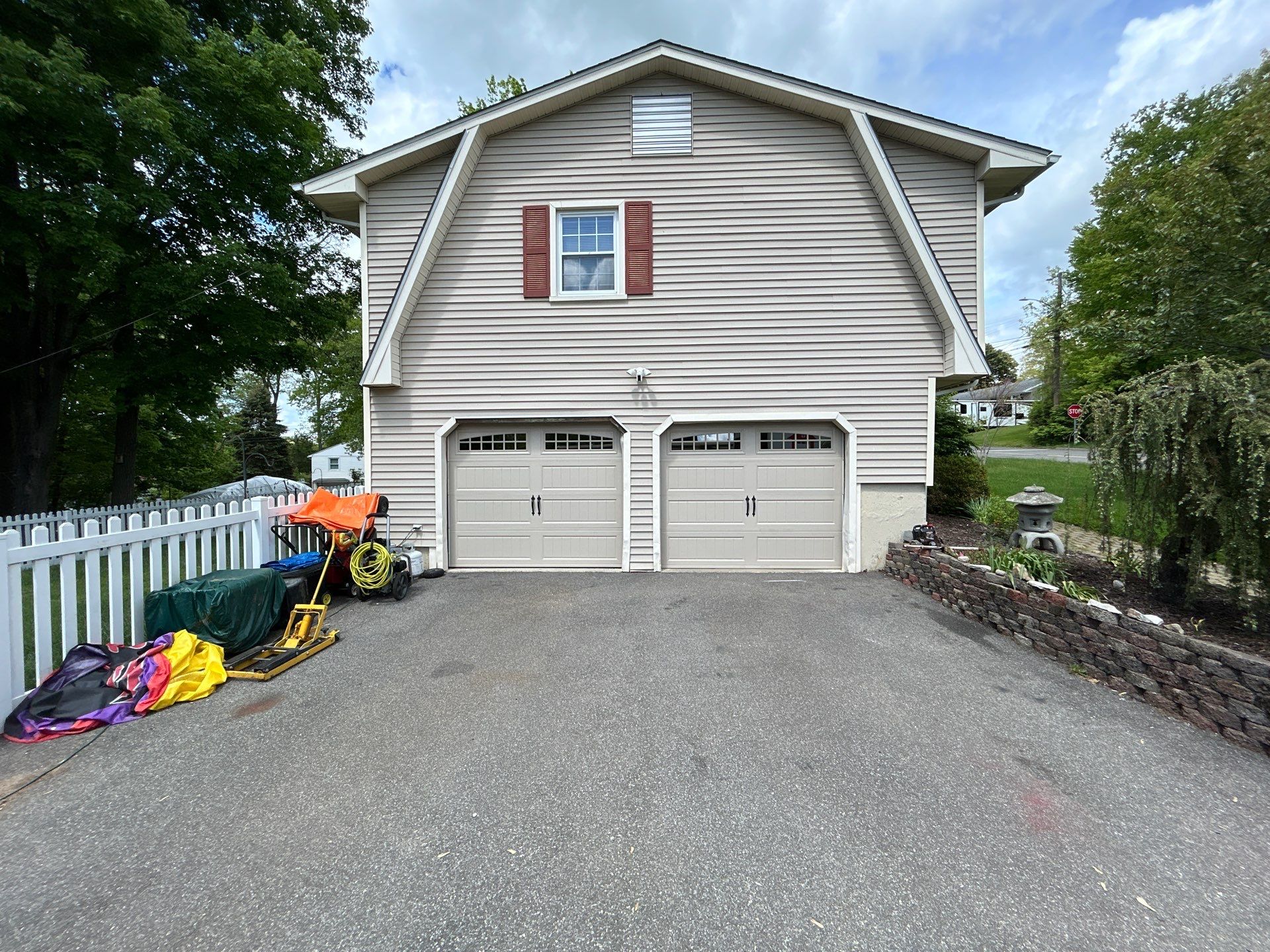 Garage Door Installation using Amarr Designer Choice door by DiGiorgi Roofing and Siding Inc