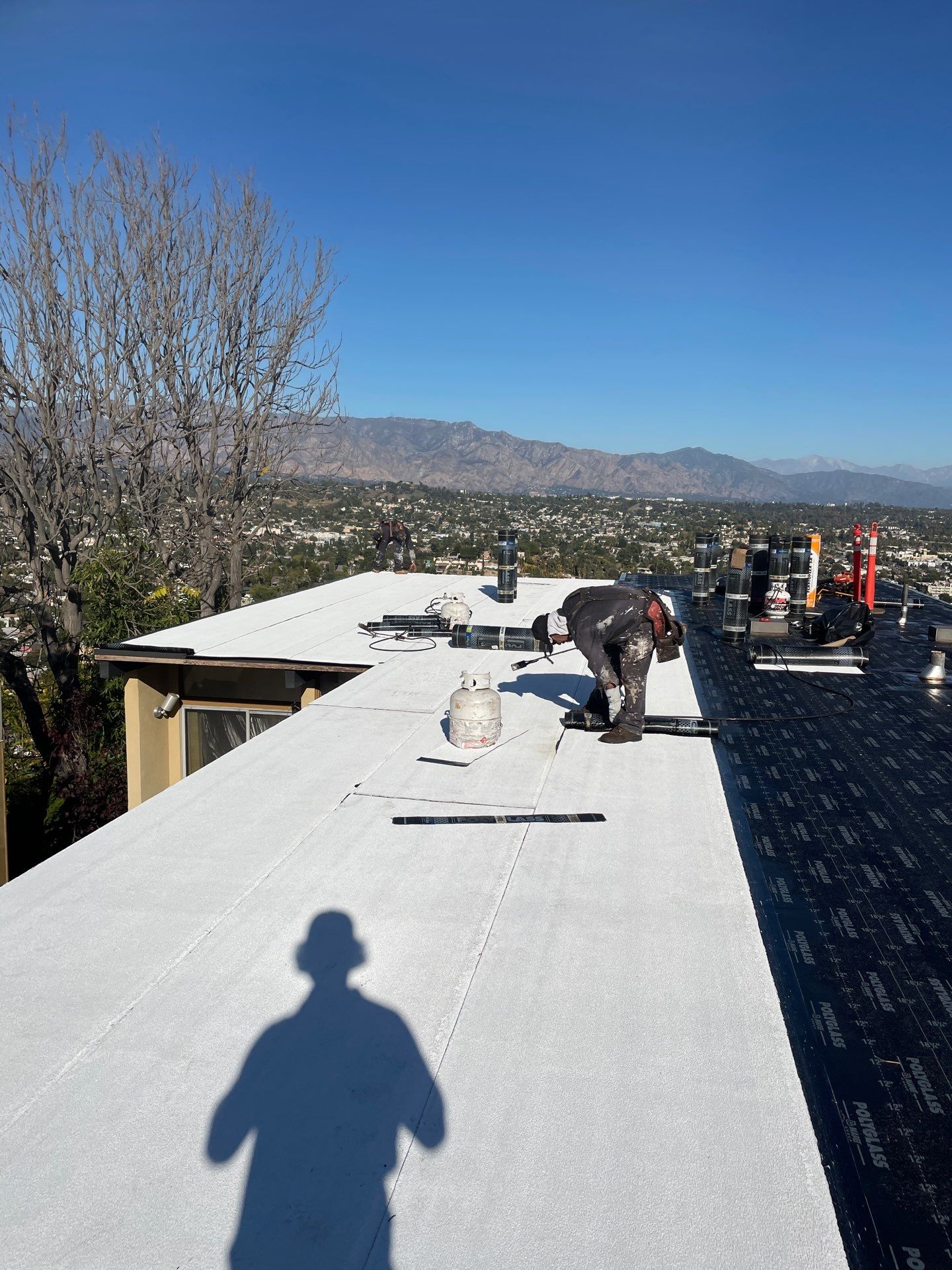 Residential reroofing project in Eagle Rock by Hull Brothers Roofing