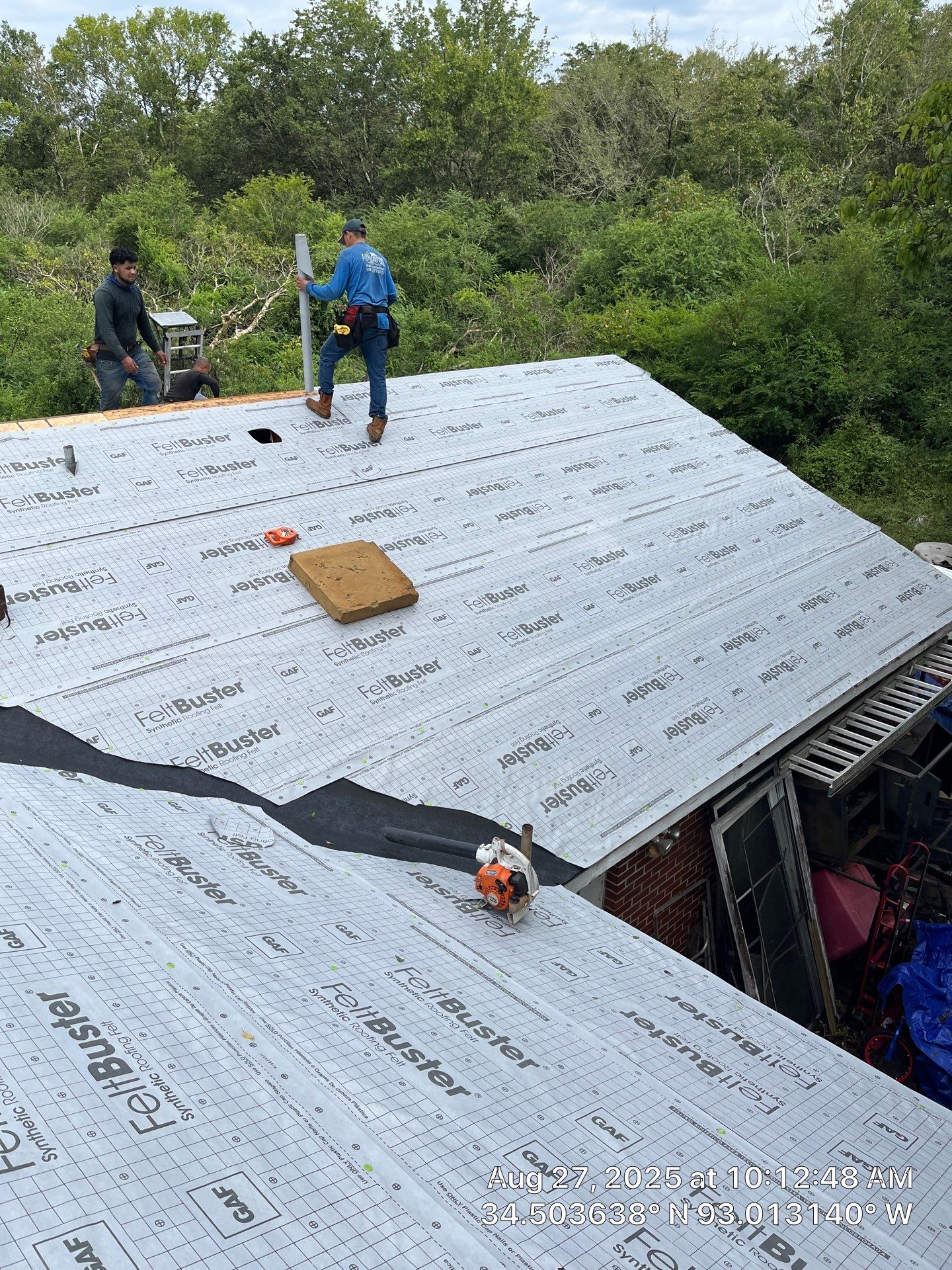 GAF Timberline HDZ Roof Replacement on Brick Home in Hot Springs by Temple Roofing and Exteriors