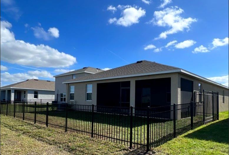 Aluminum Fence Installation using Black 3 Rail Aluminum Fence by Asap fence and gates, LLC