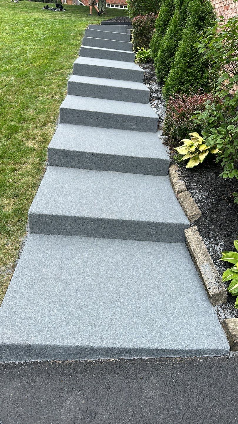 Twilight Garage, Walkway and Porch Project in Pittsburgh by Floors in a Day, Inc