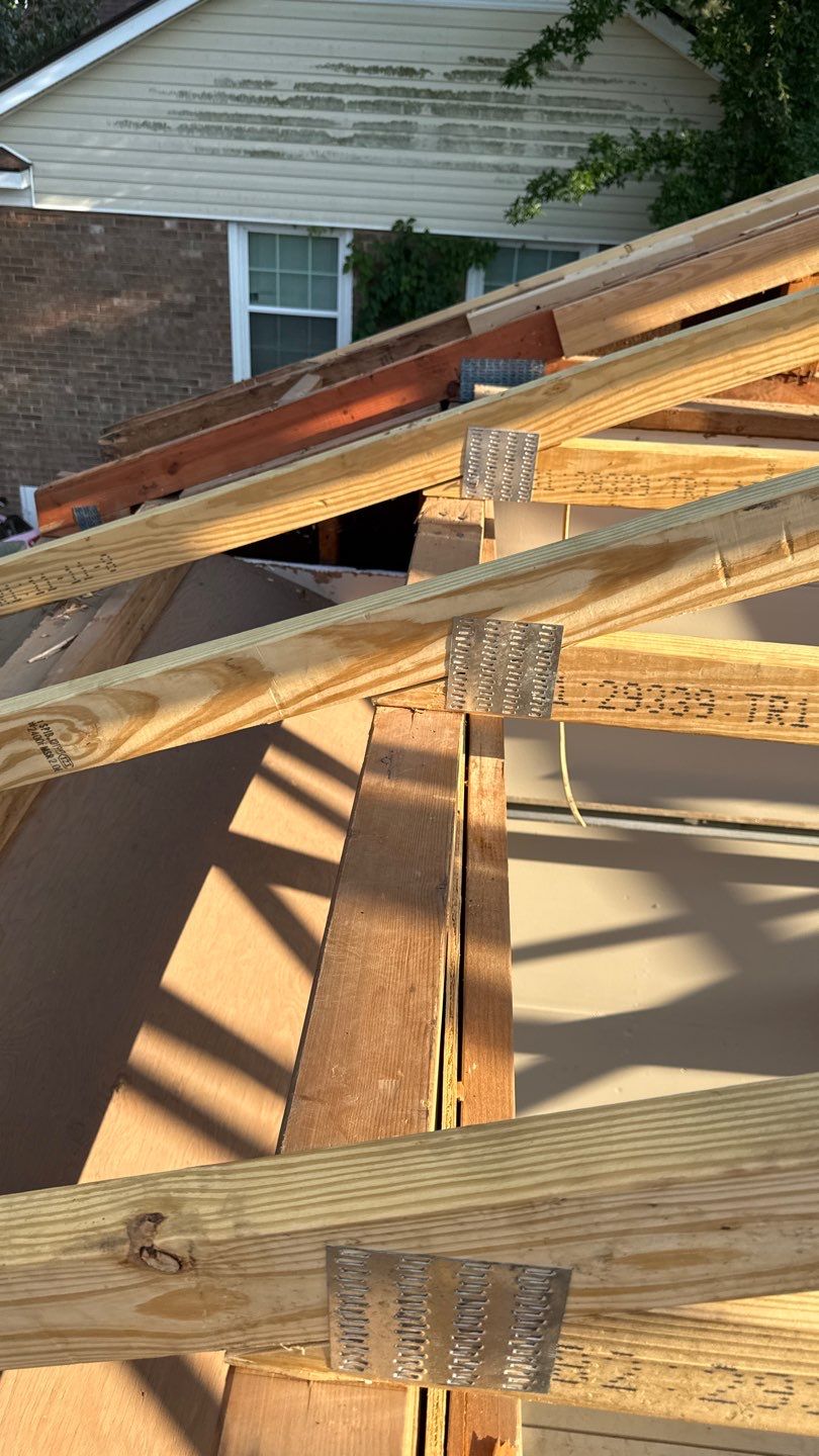 Roof Trusses Replaced- New Roof Installation by Karcher Roofing & Construction