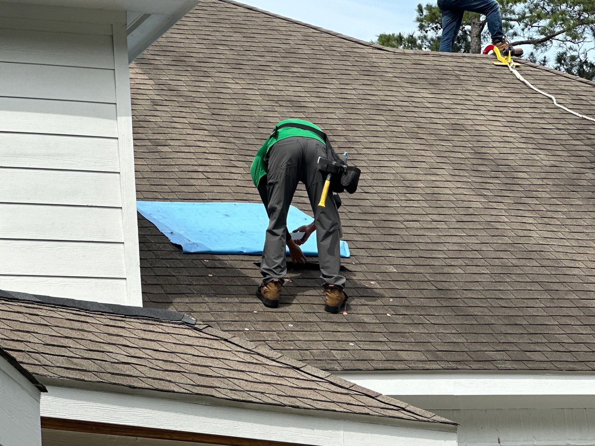 Roof Repair on Two-Story Estate Home — Spring, TX by PL Roofing & SB Roofing, LLC.