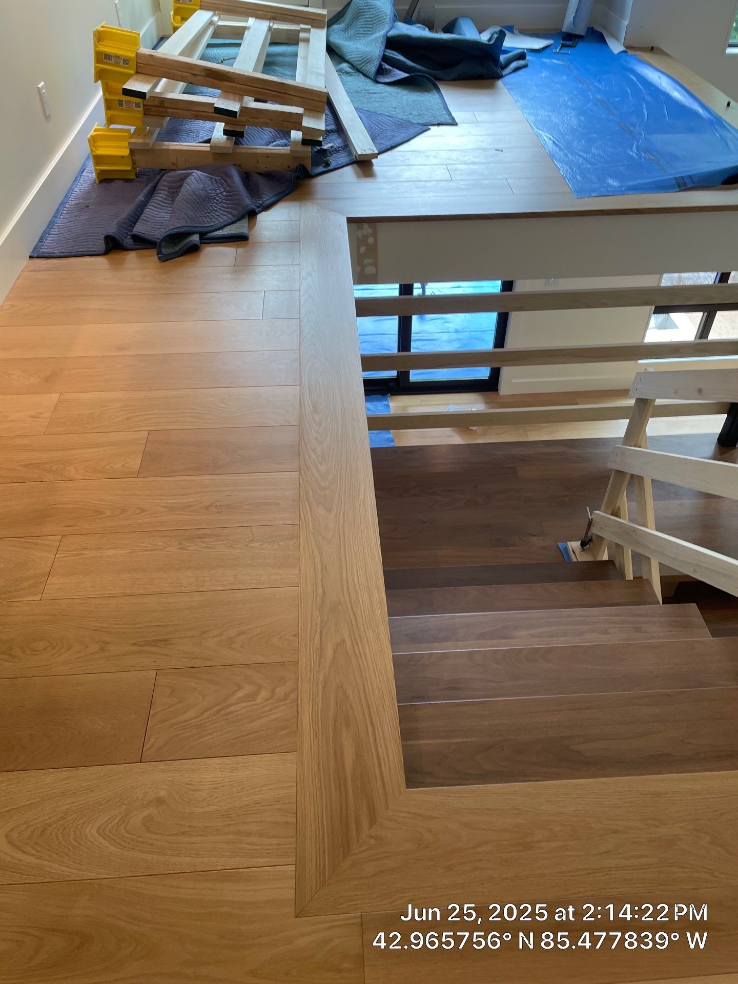Engineered European White Oak with Matching Custom Stair Nose by RTBaldwin Hardwood Floors
