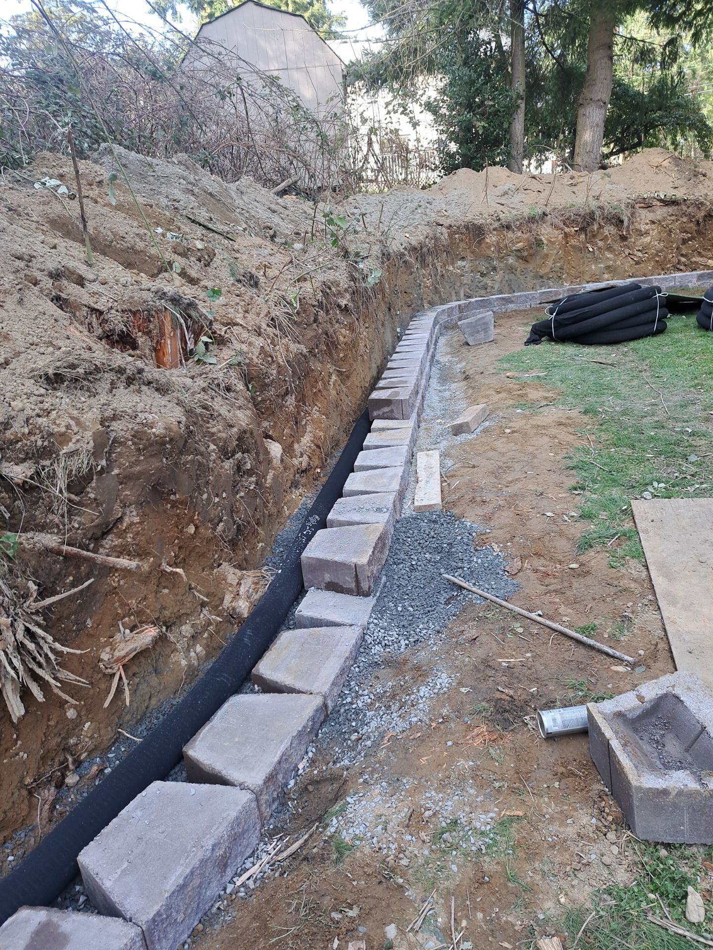 Retaining Wall and Backyard Renovation | Everett  by Jireh Asphalt & Concrete Inc 
