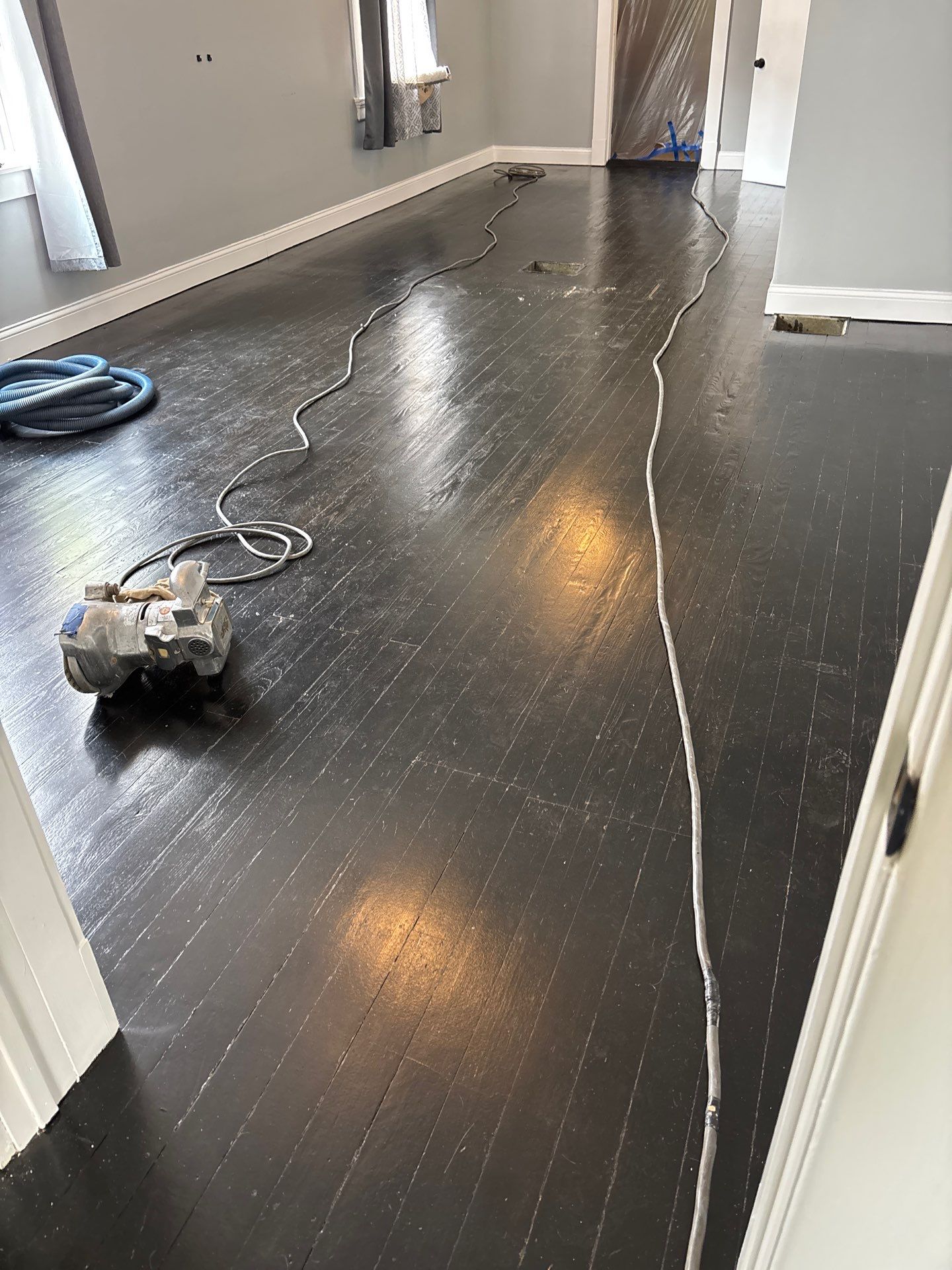 Hardwood Floor Refinishing and Staining Project in Latonia by Footprints Floors Kentucky