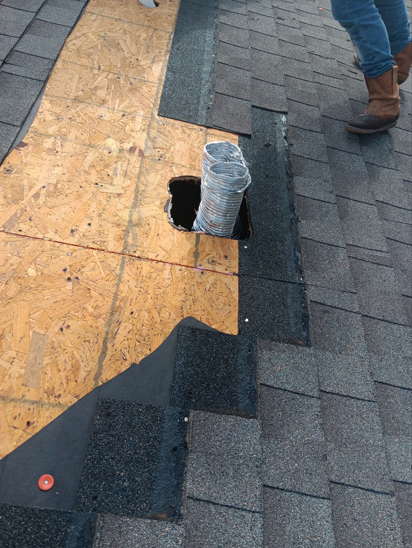 Hail Damage using Owen's Corning Duration (Lifetime) Shingles by Roof Repair Services LLC