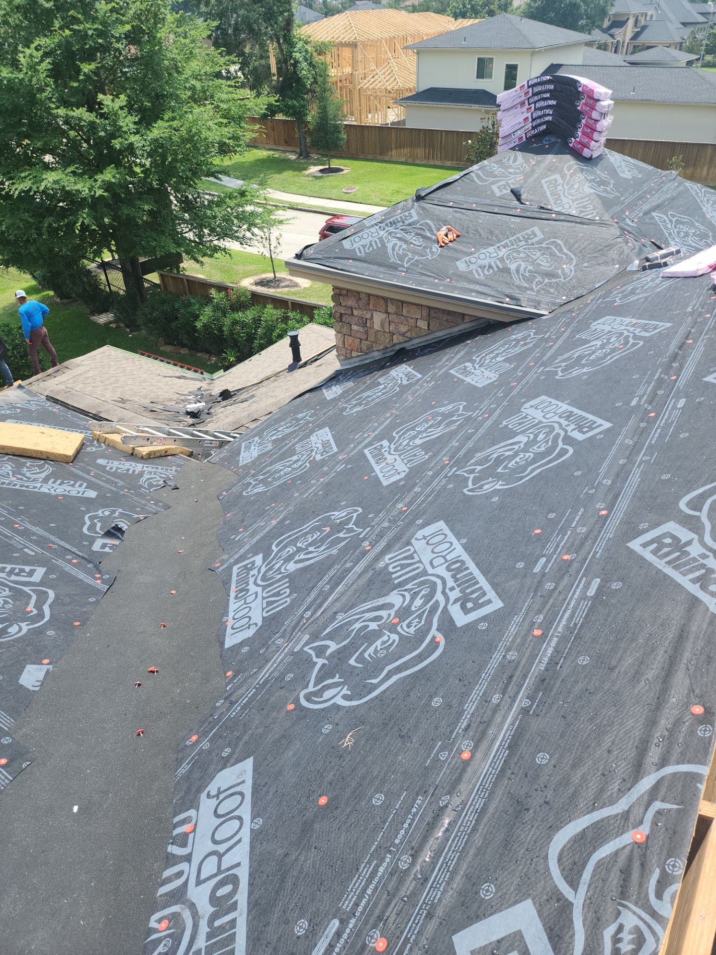 Residential Roofing Installation using Owen's Corning Duration (Lifetime) Shingles by Roof Repair Company