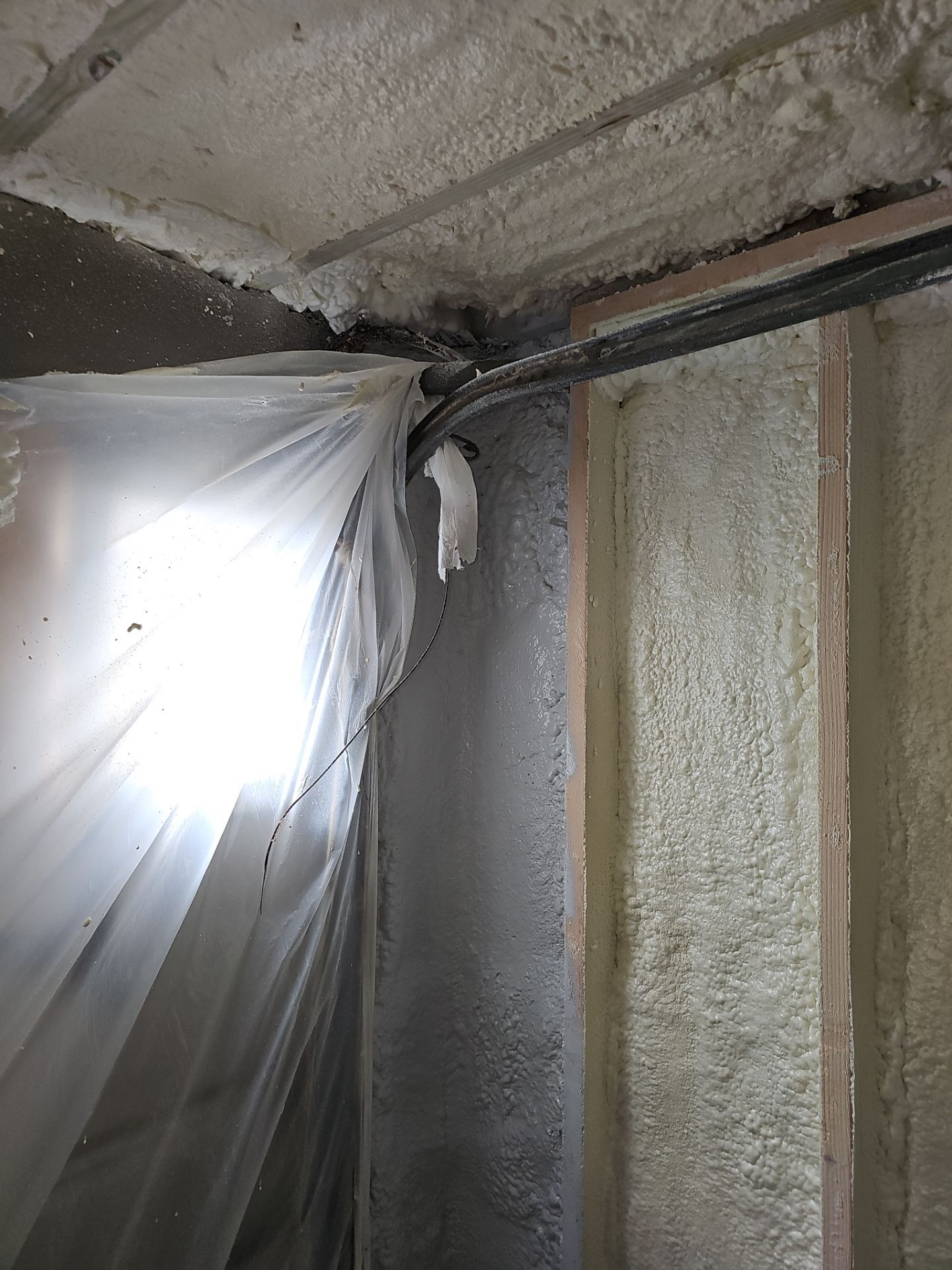 Basement Exterior Walls using Closed Cell Spray Foam by NYS Foam & Energy