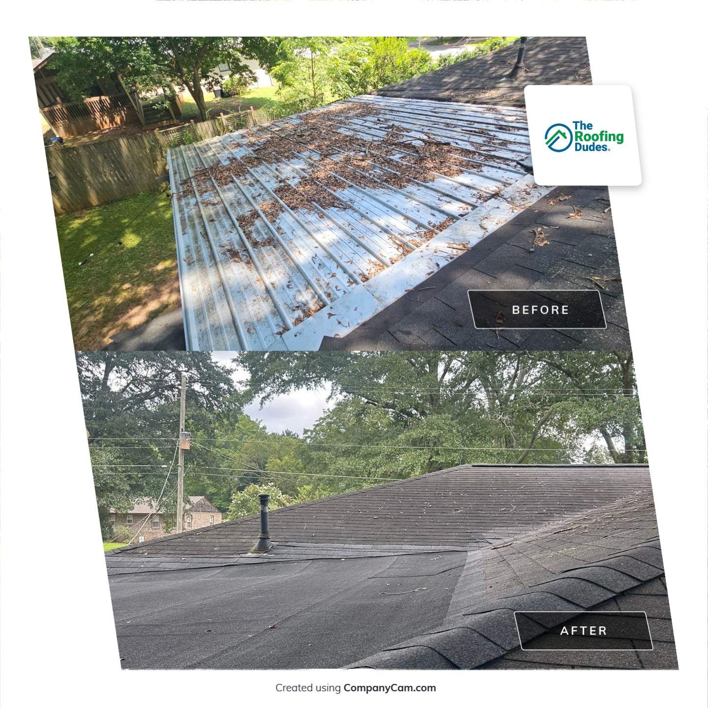 Back Porch Roof Replacement in Crestline (Charcoal) by The Roofing Dudes