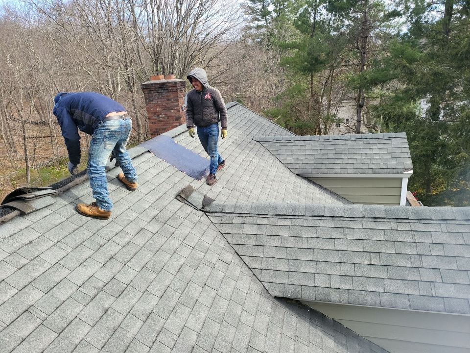 Residential Roofing Installation using onyx black by A Plus Exterior