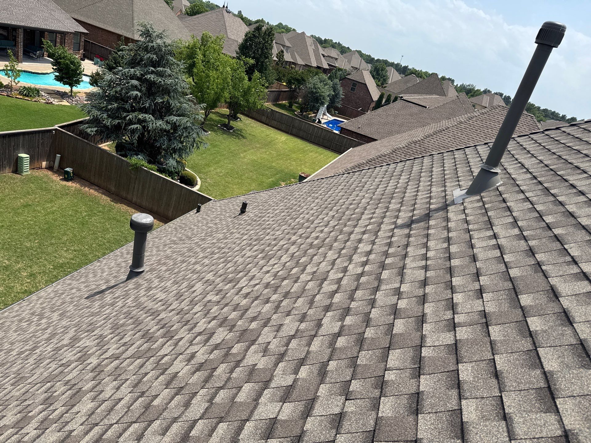 GAF Timberline UHDZ Full Storm Restoration - Exterior Paint & Interior Repair - Oklahoma City, OK by 5Coat Roofing & Construction