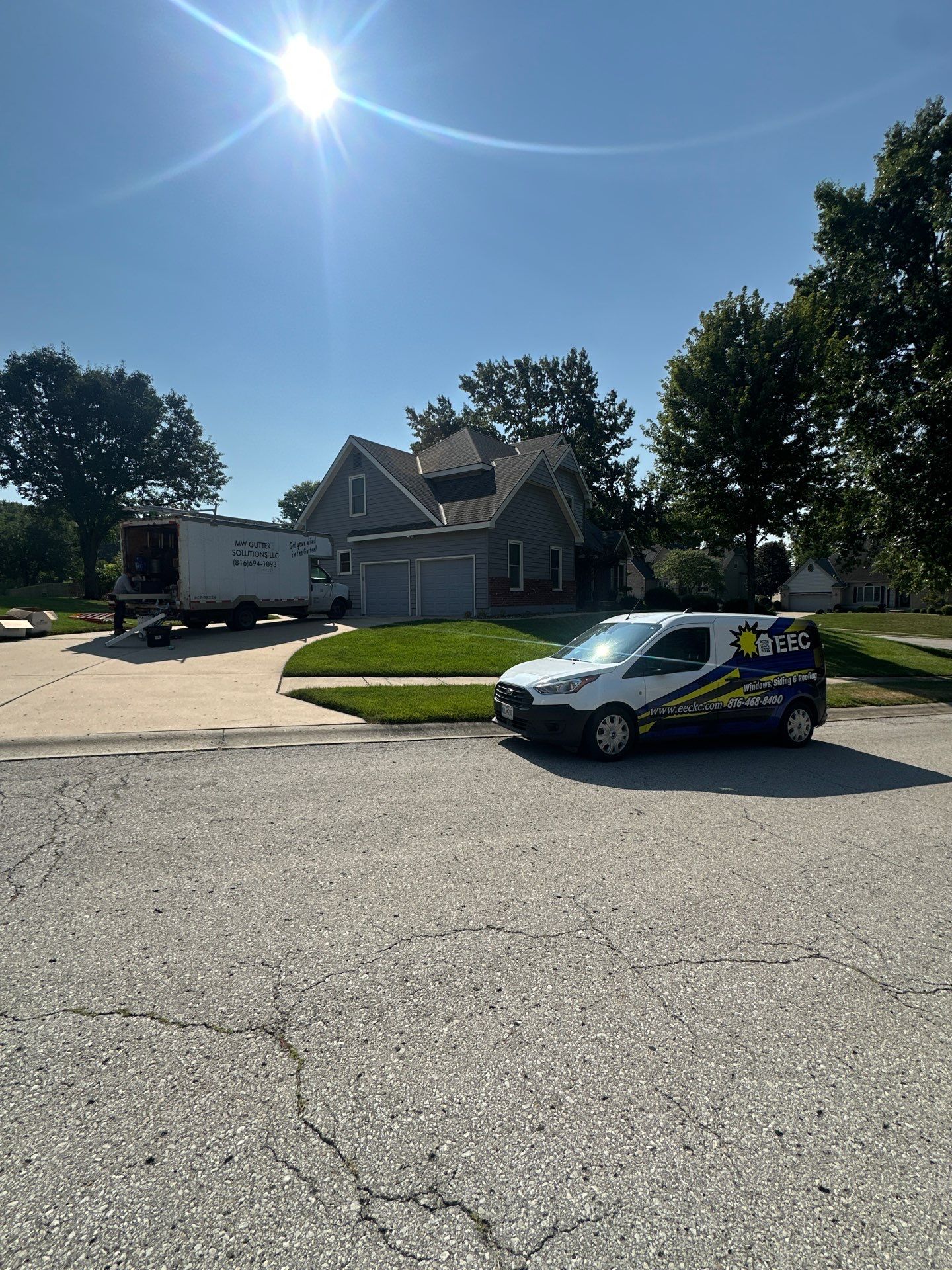Whole Home Siding Replacement and Gutter Installation in Gladstone by EEC  Windows, Siding & Roofing 