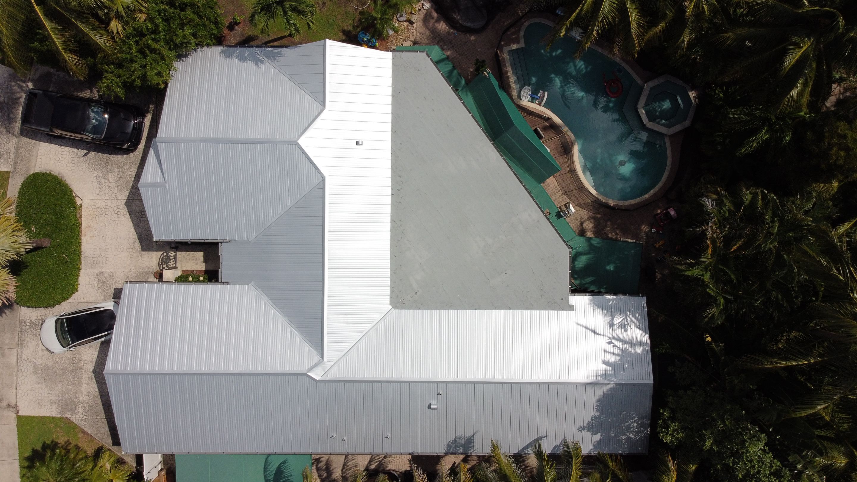 Residential Roofing Installation using 1" Nail strip metal roof by BLUES BROTHERS ROOFING