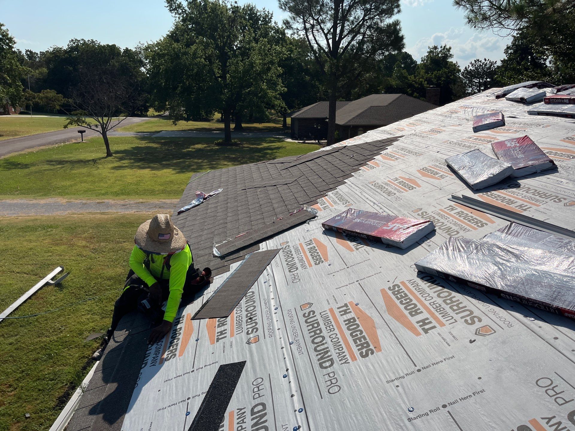 GAF Timberline Architectural Shingle Roof Replacement in Wynnewood by BANA Roofing and Solar Supply