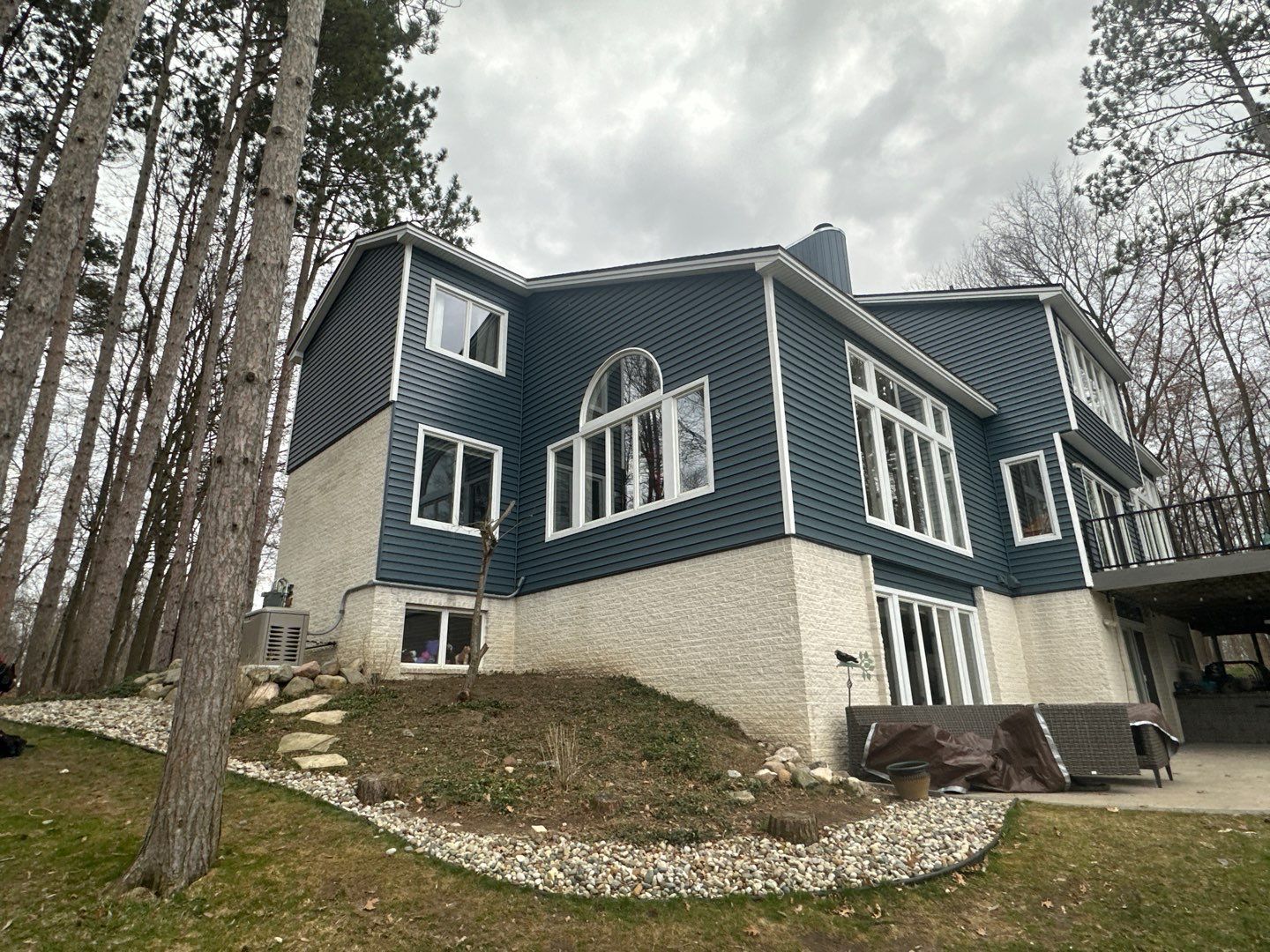 Siding Replacement using Certainteed Monogram D5 Pacific Blue by 180 Contractors