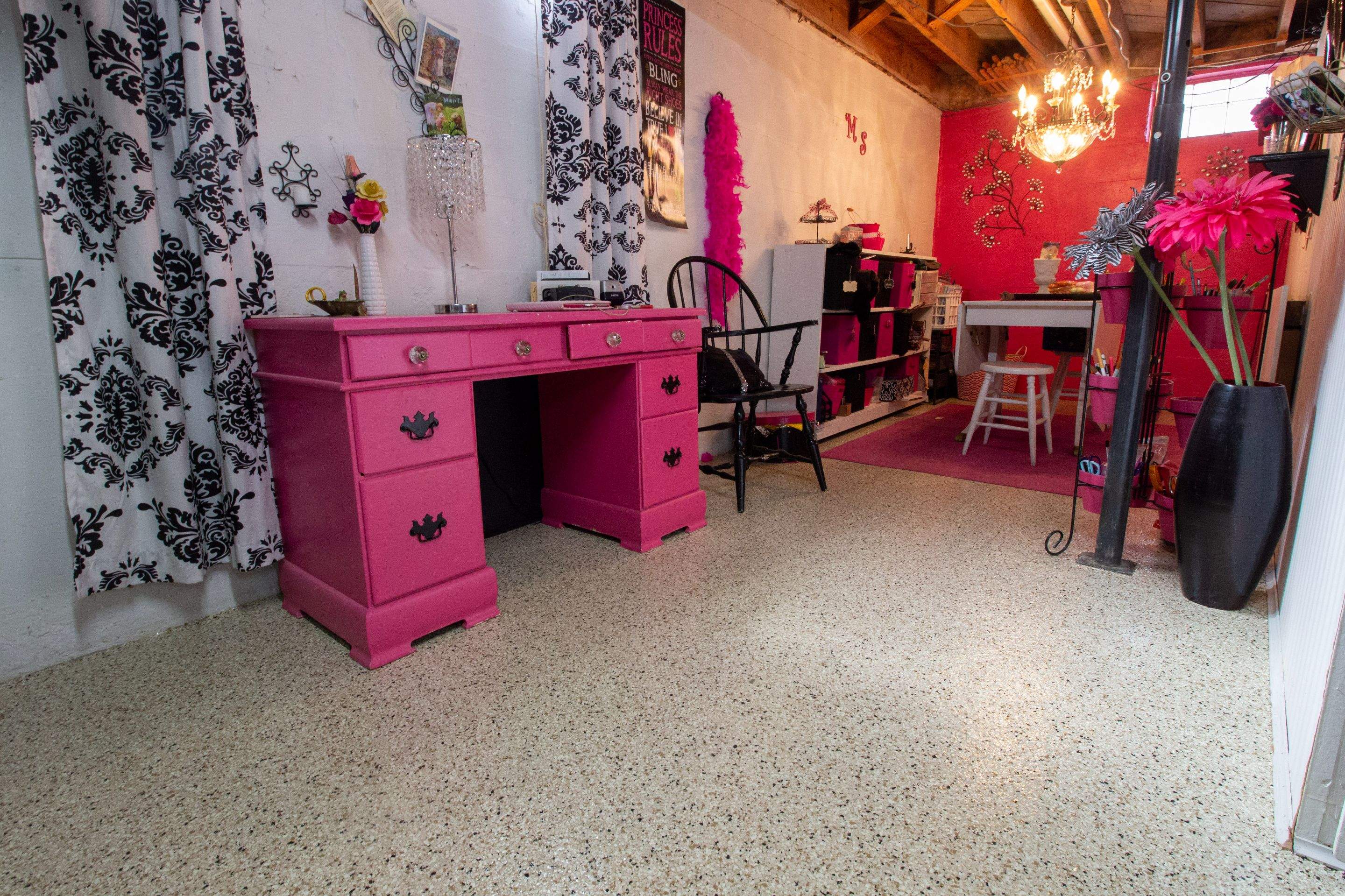Basement Floor using Driftwood by Your1DayFloor.com