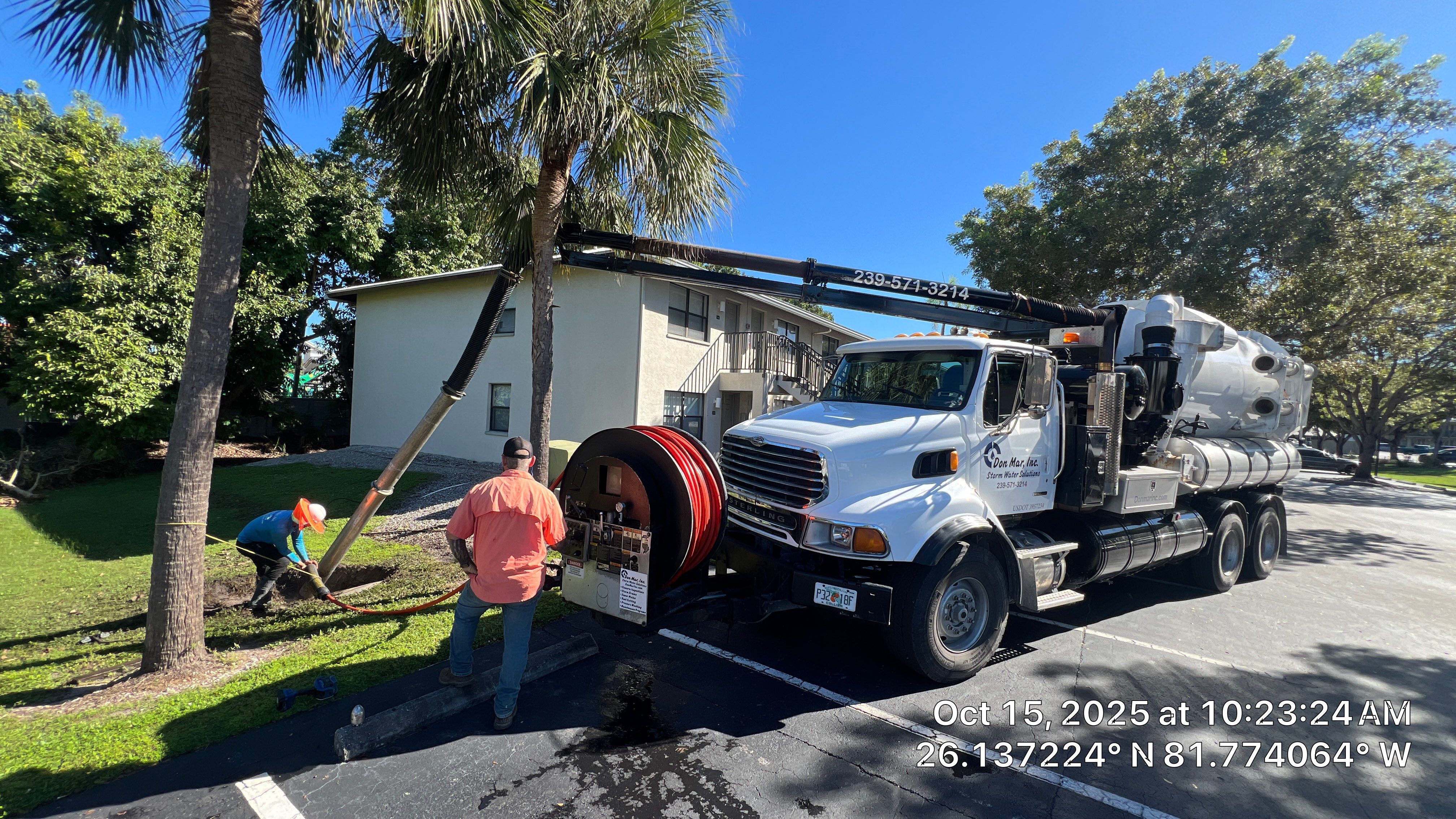 Naples Apartment Complex Culvert Cleaning by Don Mar, Inc. Storm Water Solutions
