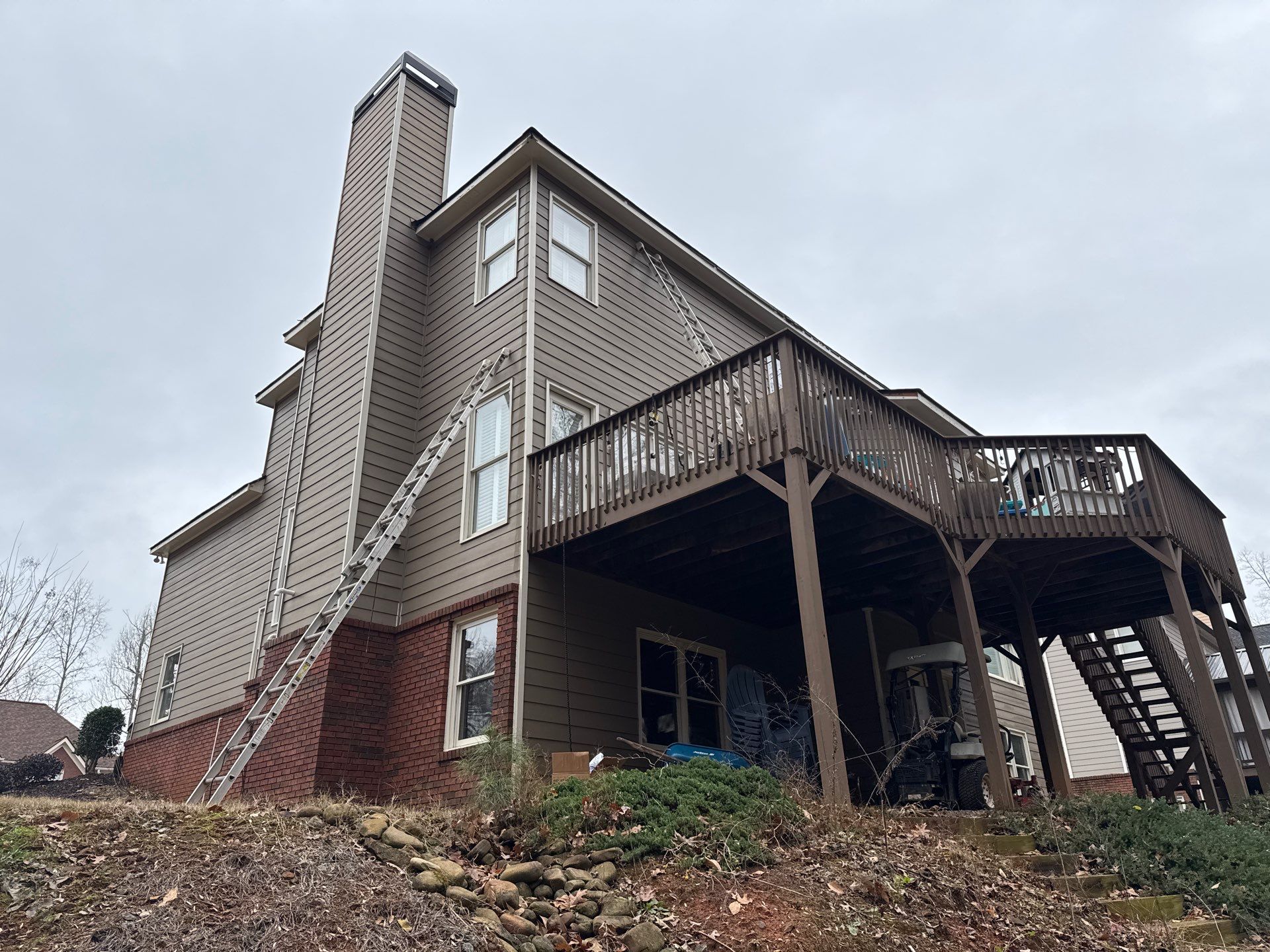 Exterior Painting and Trim Transformation in Acworth Georgia by Swift Home Renovations