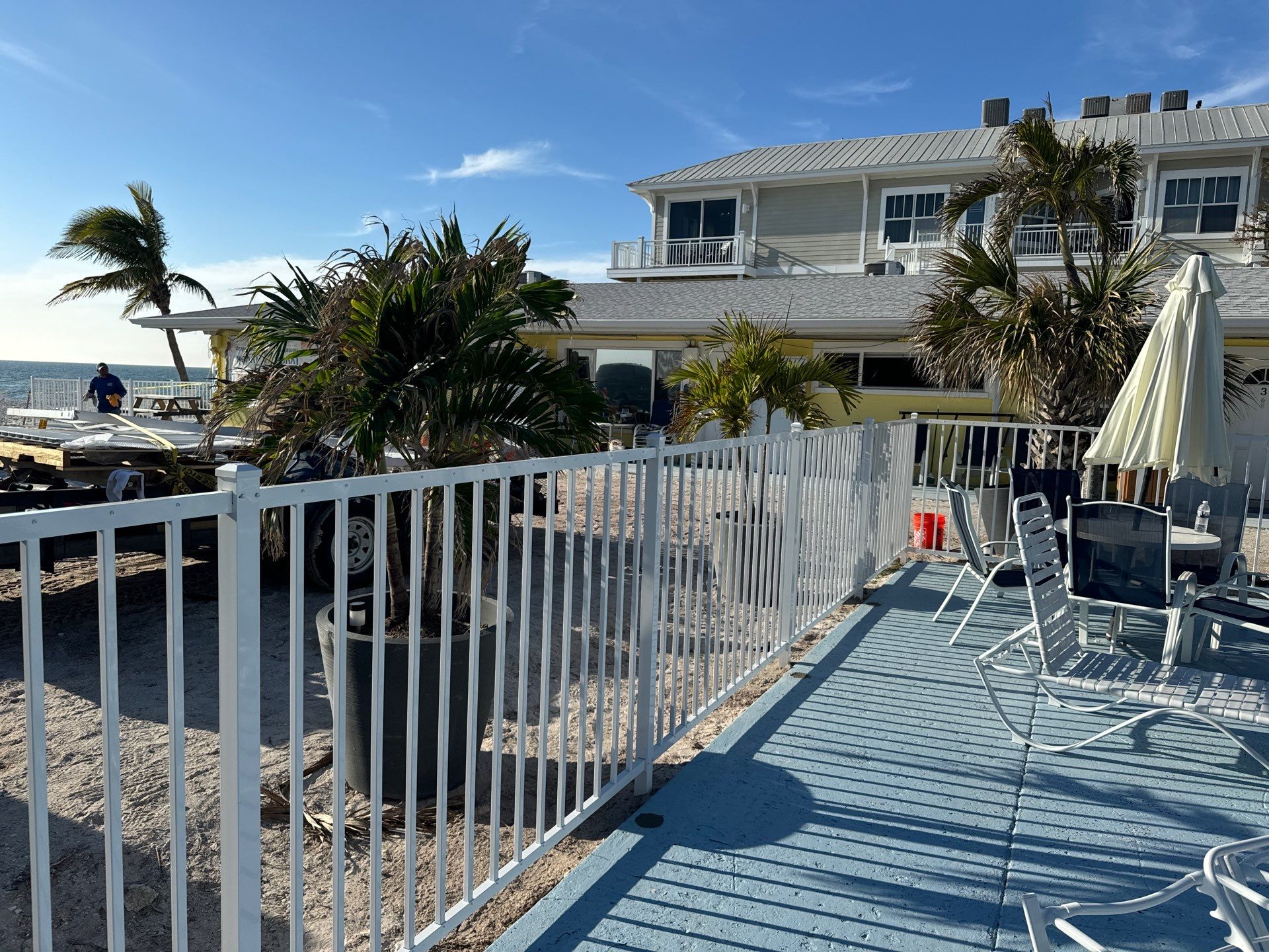 Aluminum Fence Installation using 2-Rail 4ft White Aluminum Fence by Asap fence and gates, LLC