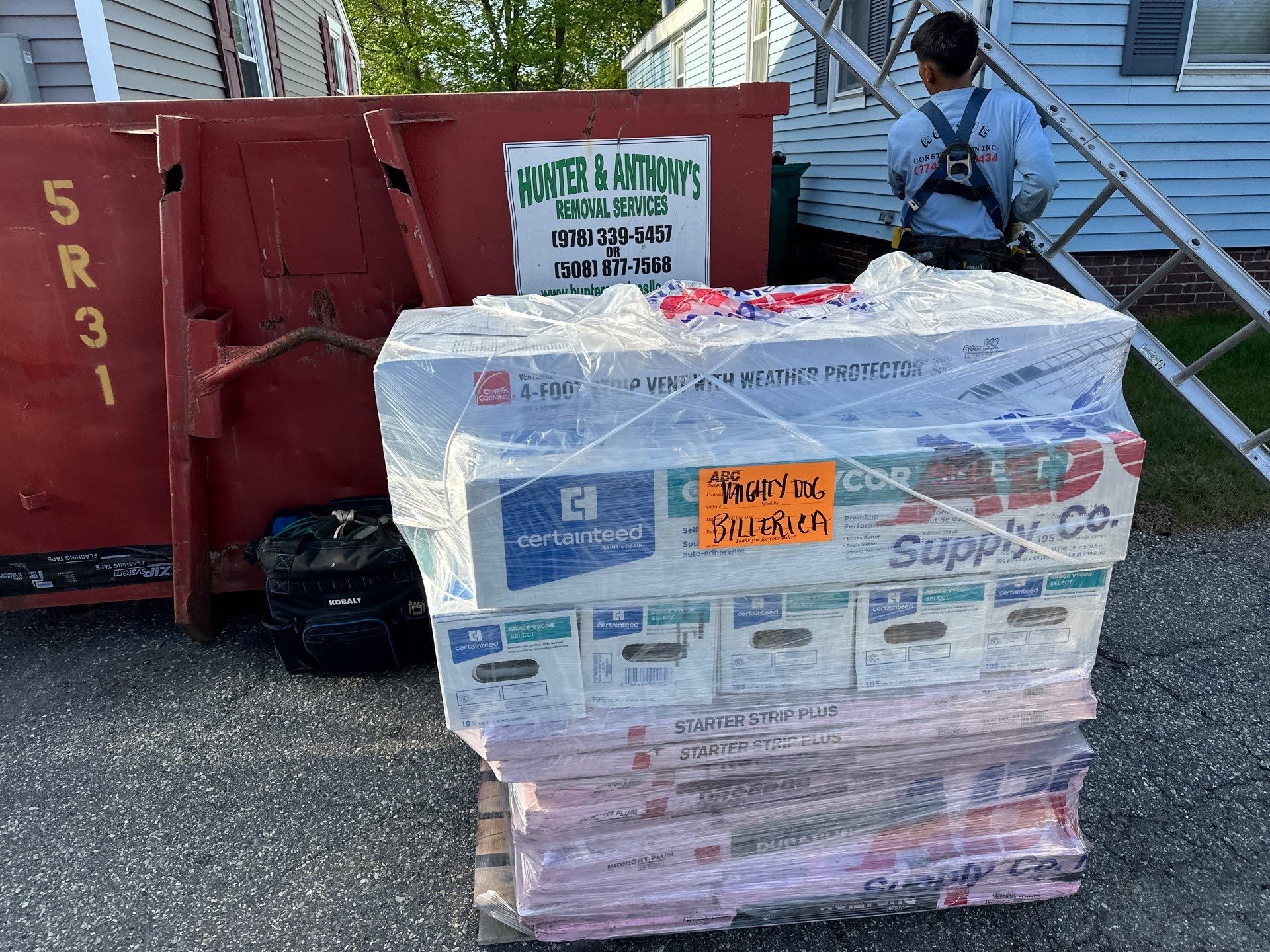 Roof Replacement with Owens Corning TruDefinition Shingles in Midnight Plum by Mighty Dog Roofing of Greater Middlesex County