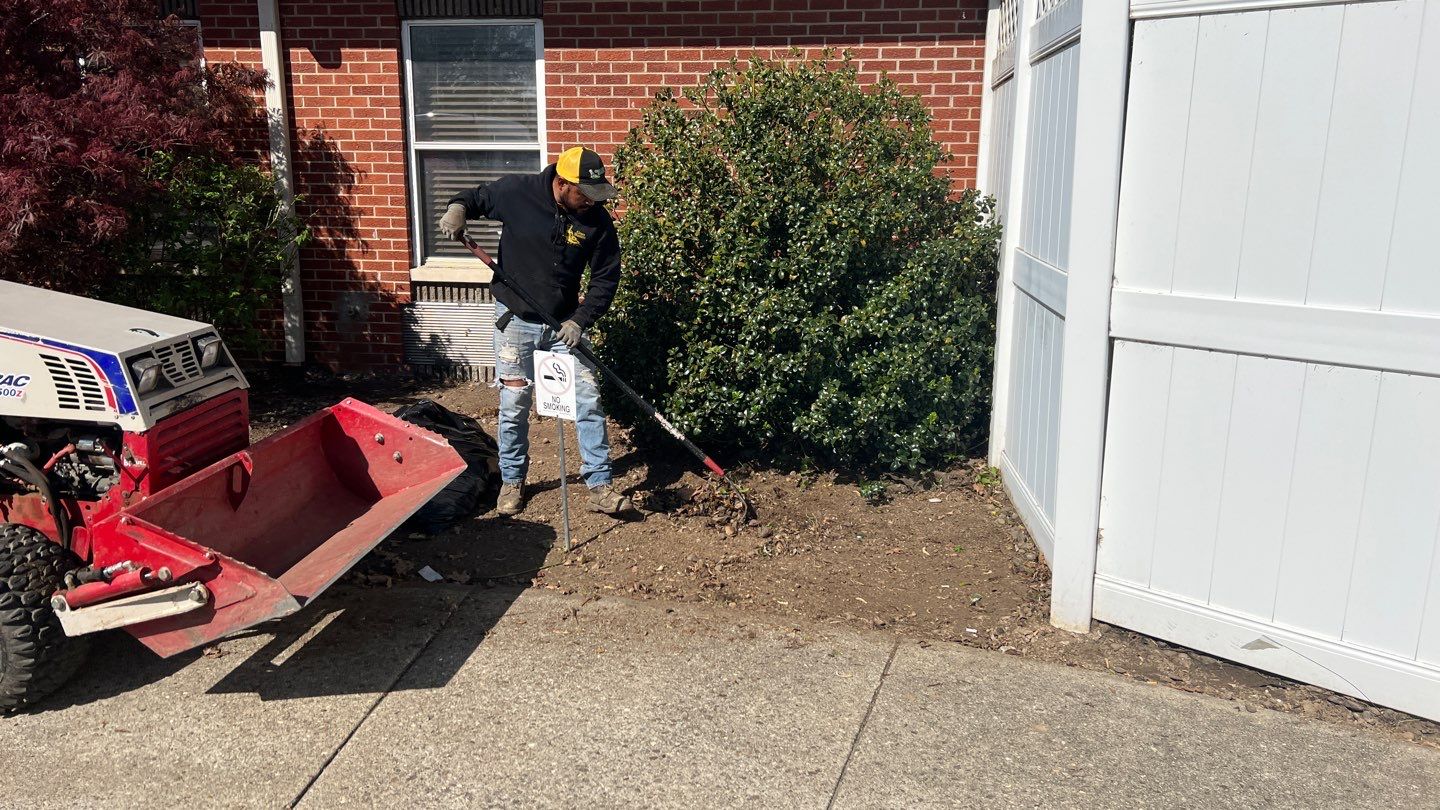 River rock installation using River Rock by GrassBusters, Inc.