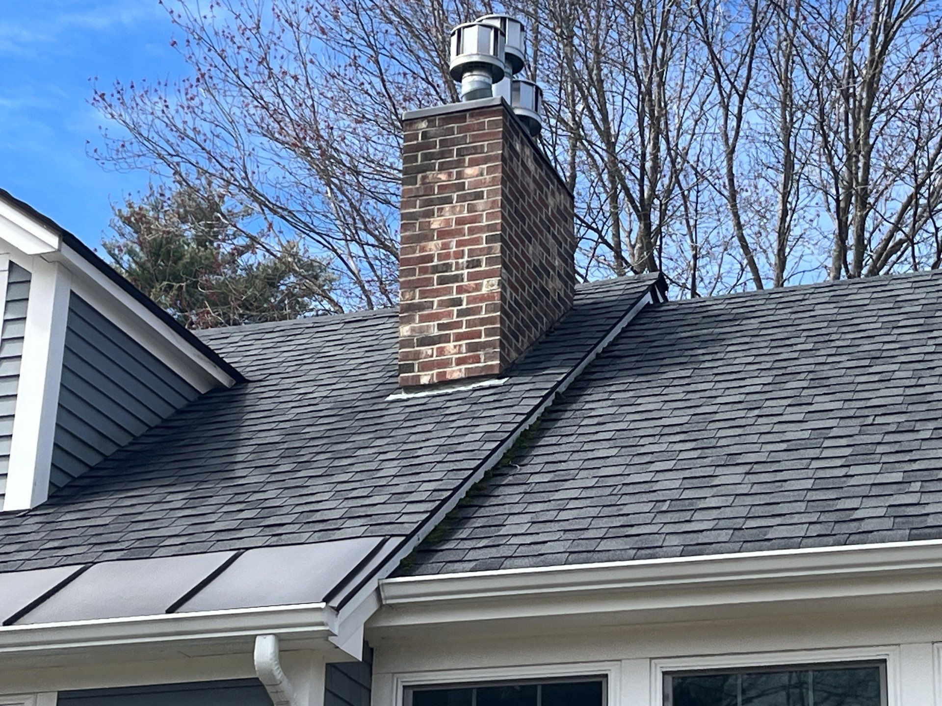 Rubber Roof Repair W/Chimney Reflash by Tall pine roofing