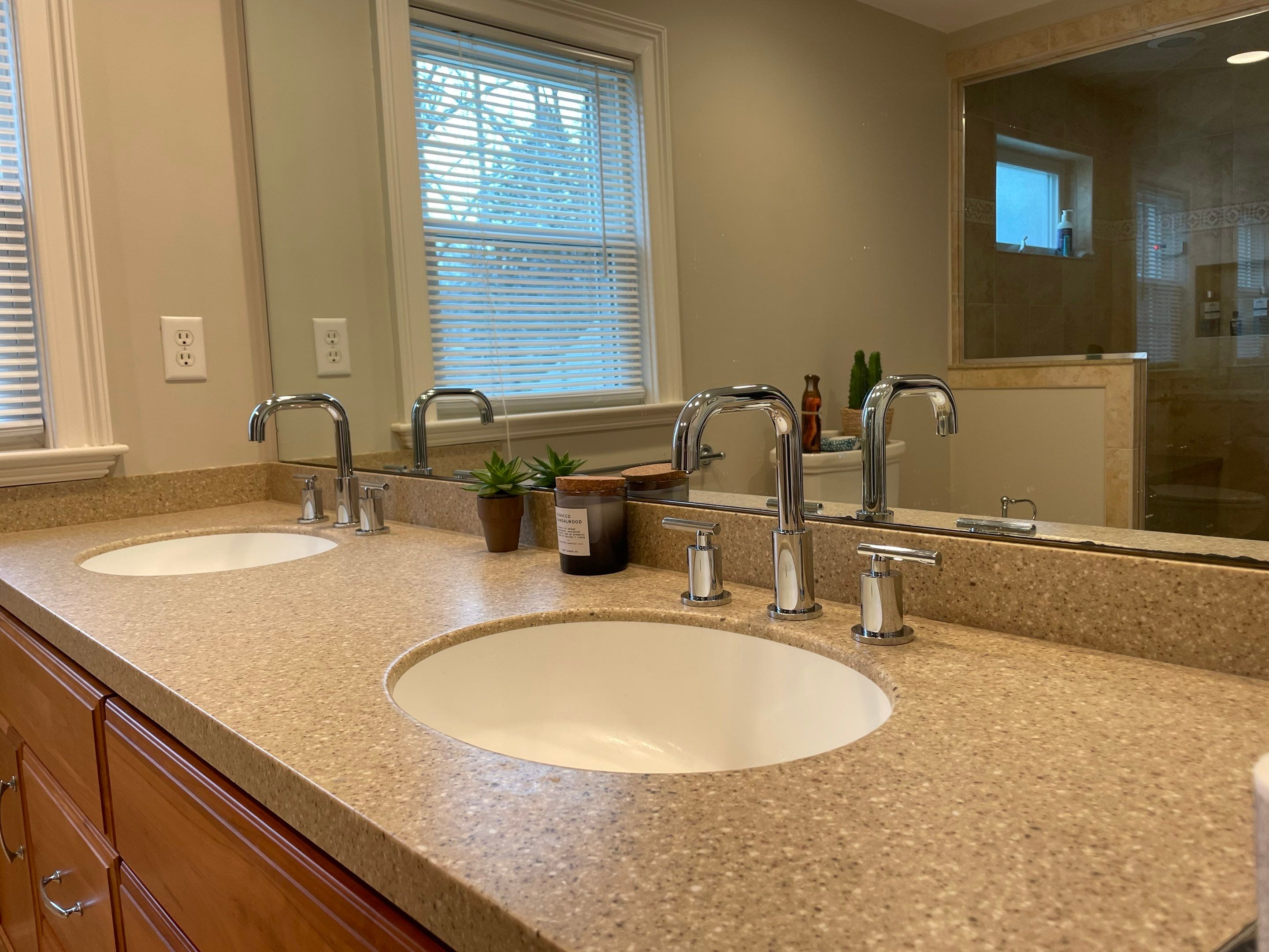 Bathroom Remodel using Customer Supplied Faucets by Stake Plumbing and Heating