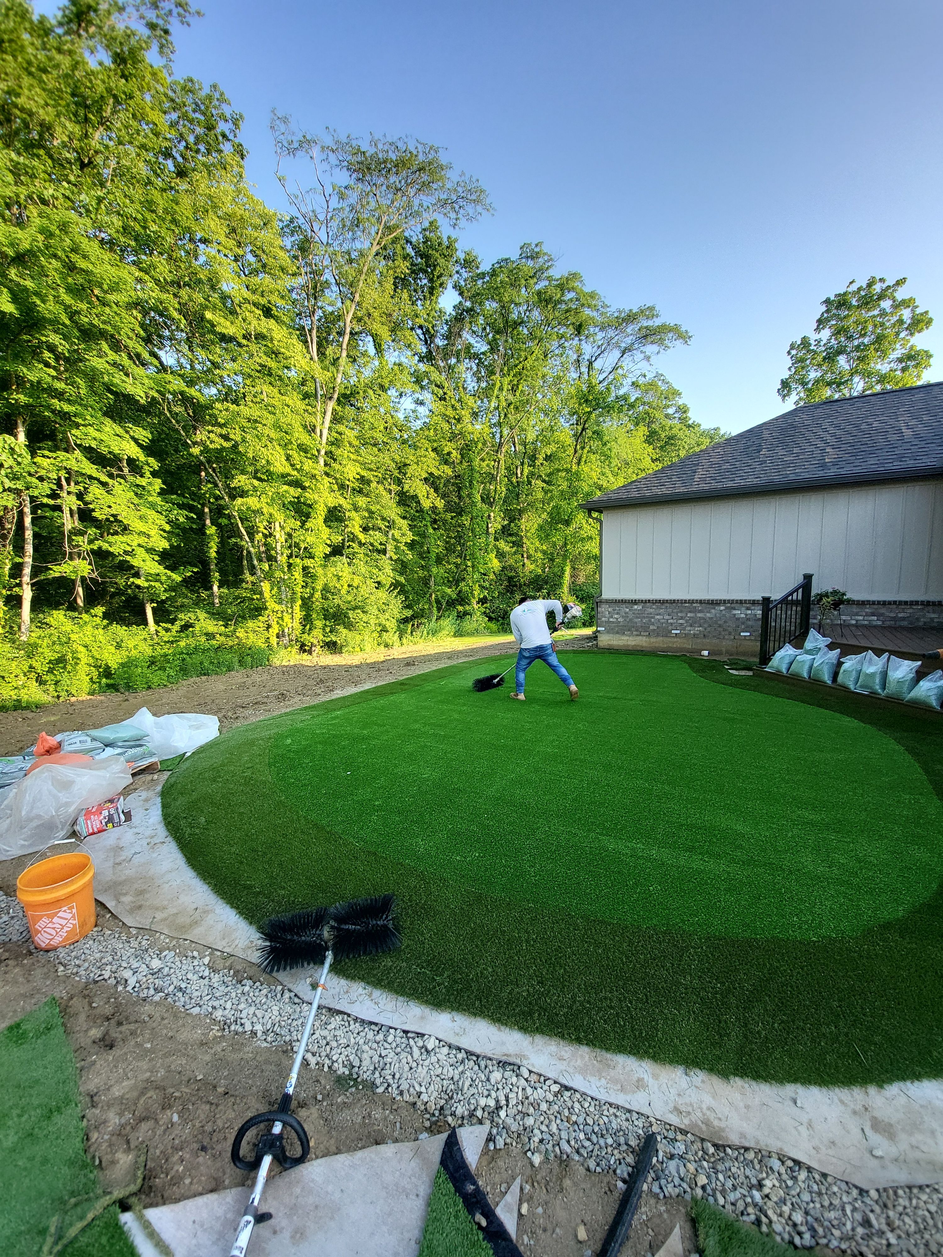 Custom Backyard Putting Green Installation in Sugarcreek Township by Southwest Greens Midwest