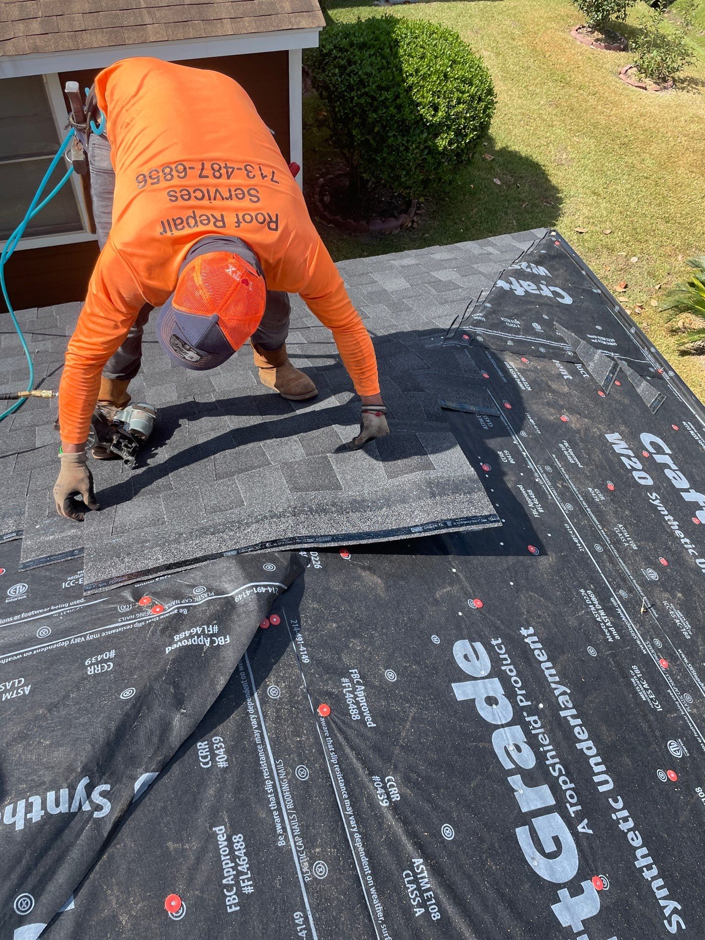 Residential Roofing Installation using Owen's Corning Duration (Lifetime) Shingles by Roof Repair Company