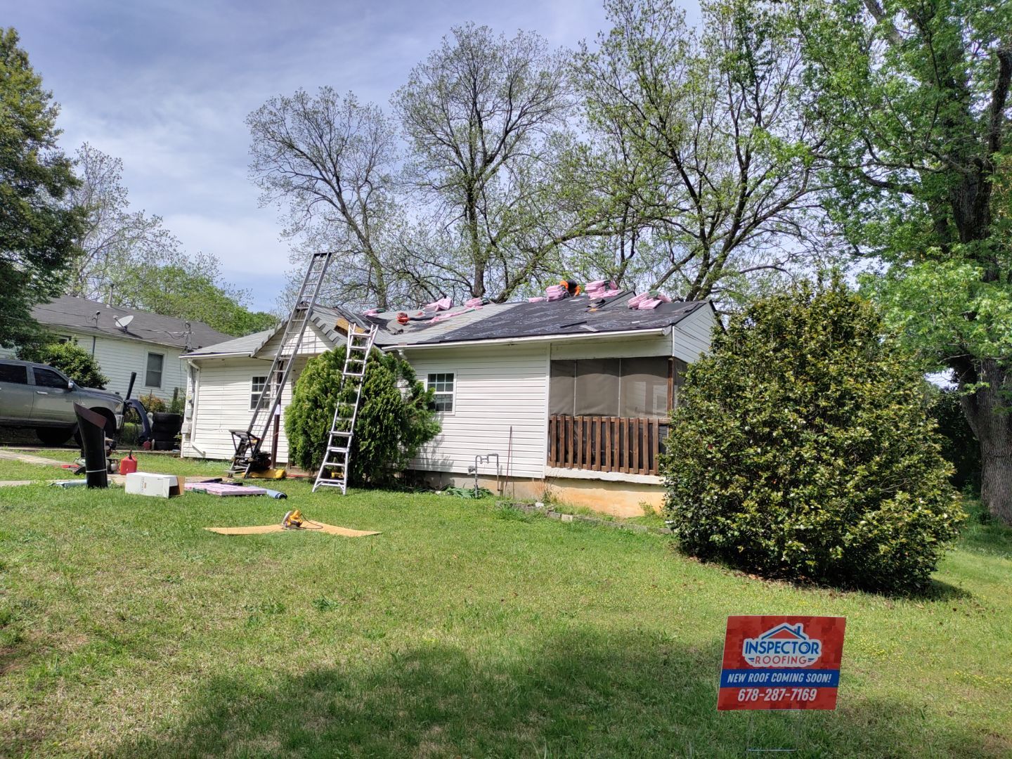 Residential Roofing Installation using Owens Corning by Inspector Roofing and Restoration