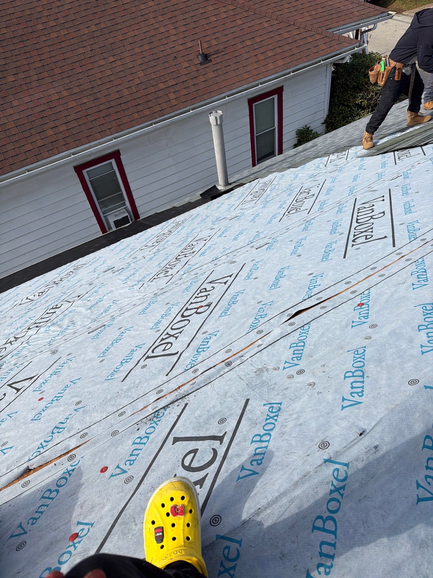 Residential Roofing Installation using GAF Timberline HDZ Oyster Grey by Rainstoppers Roofing