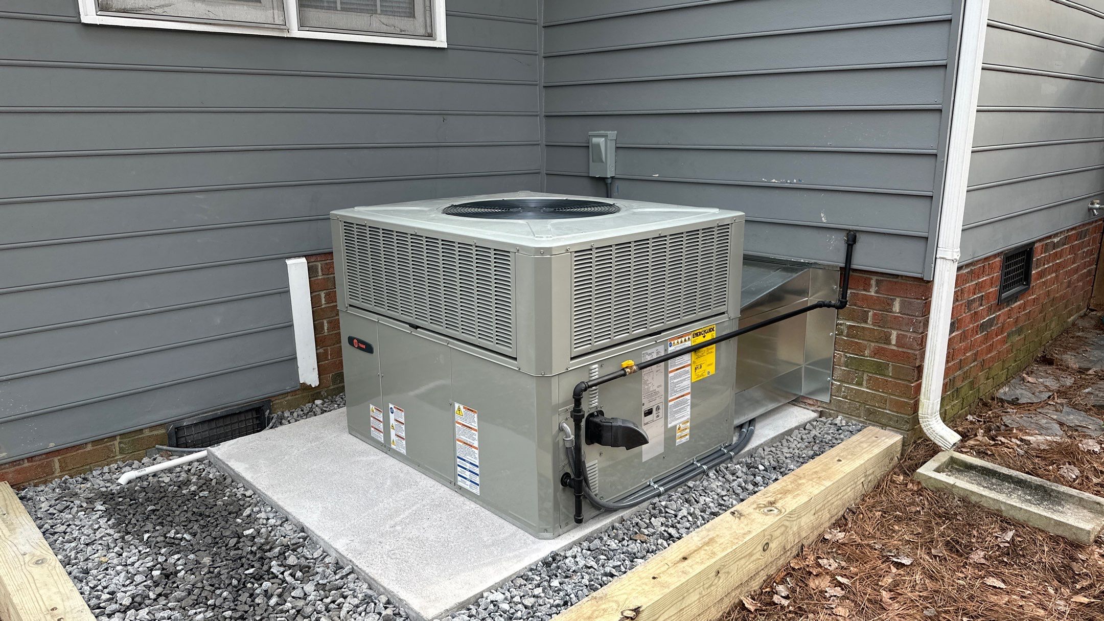 Trane Package Unit Installation by Nick's Mechanical LLC.