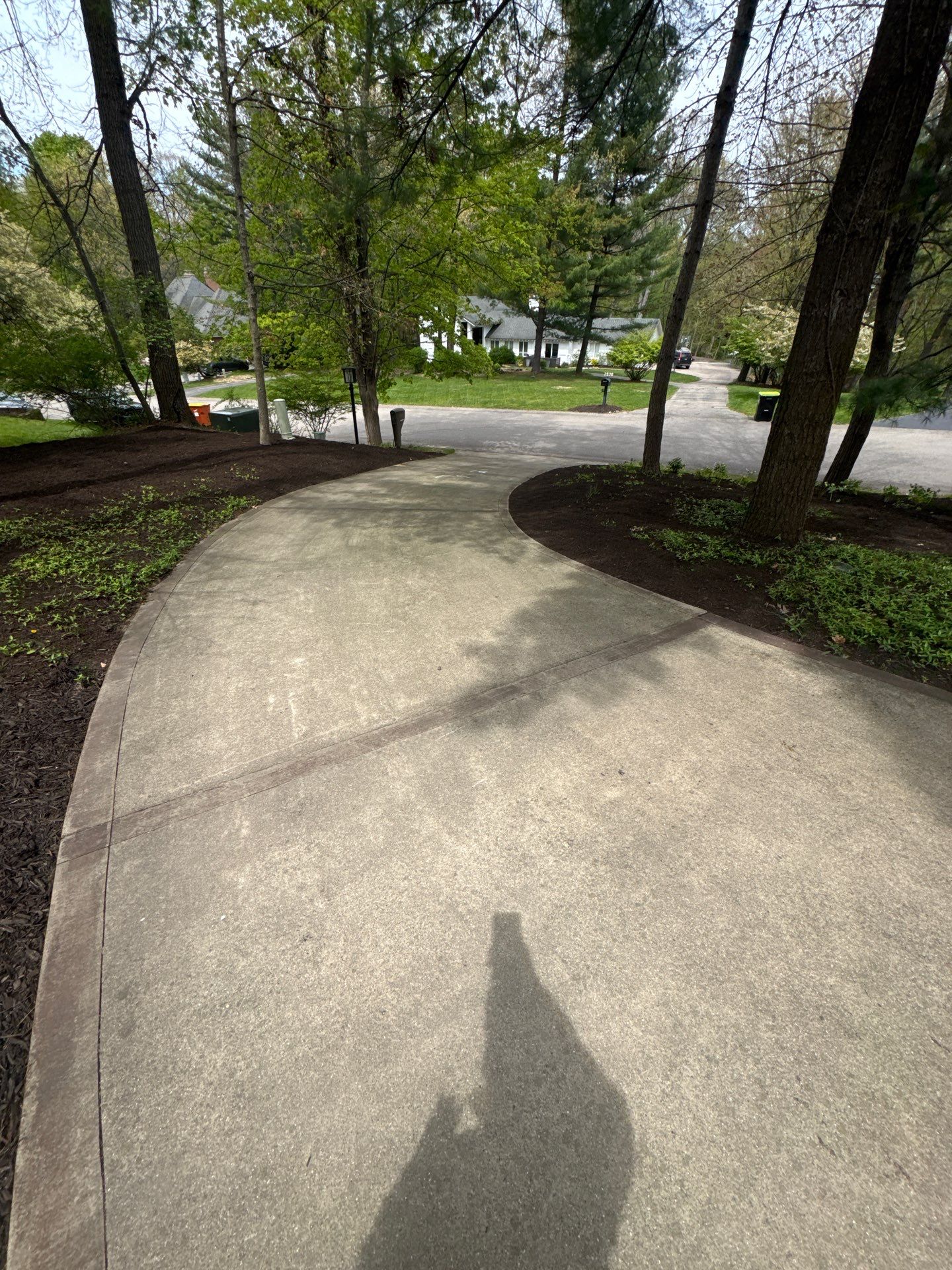 Concrete Driveway and Walkway Staining With Espresso Borders in Grand Rapids by Gordon Painting
