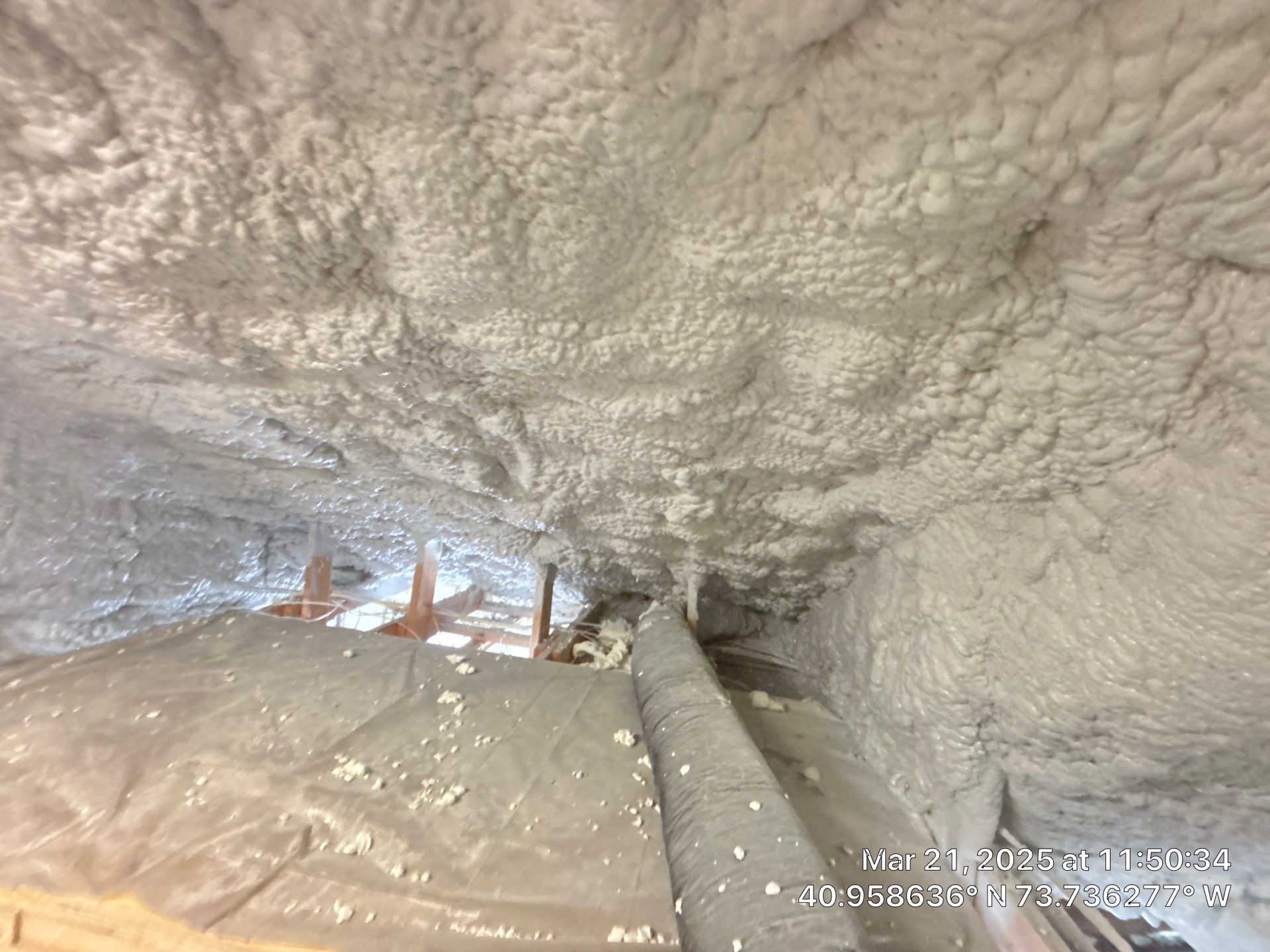 Attic Insulation using open cell spray foam by NYS Foam & Energy