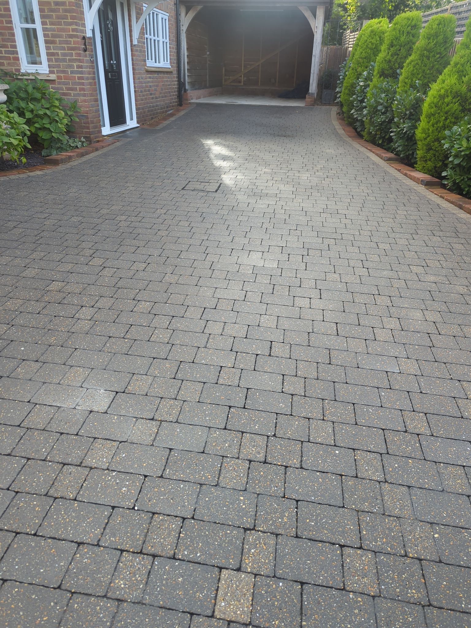 Driveway And Patio Clean using Softwash Equipment by Ges Exterior Cleaning ltd