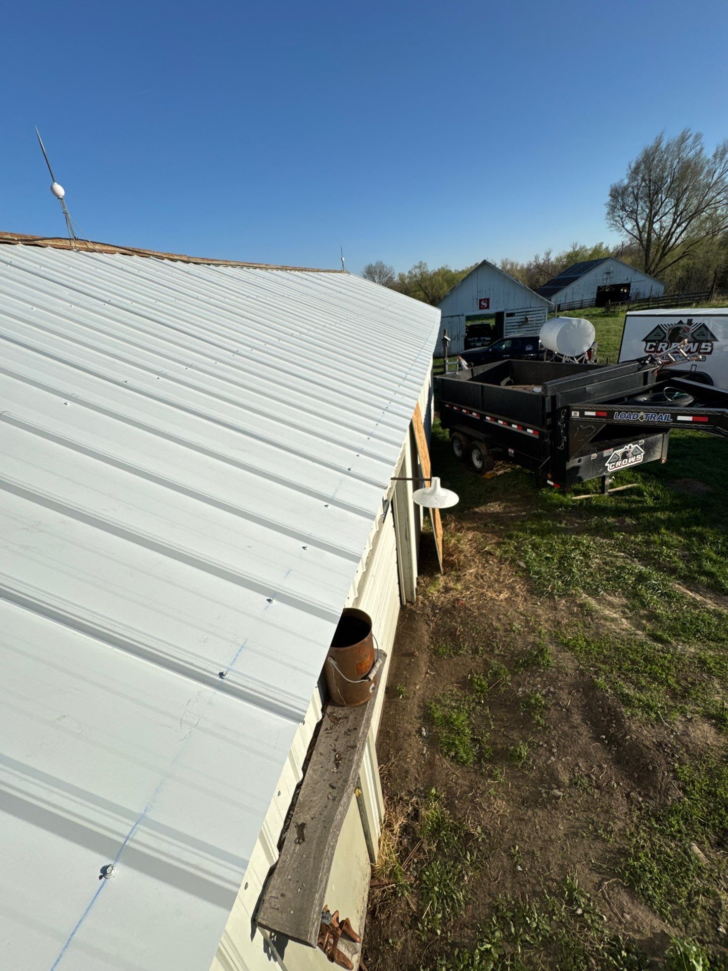 Ribbed Metal Roof Replacement on Outbuilding in Hooper, NE by Crows Roofing LLC