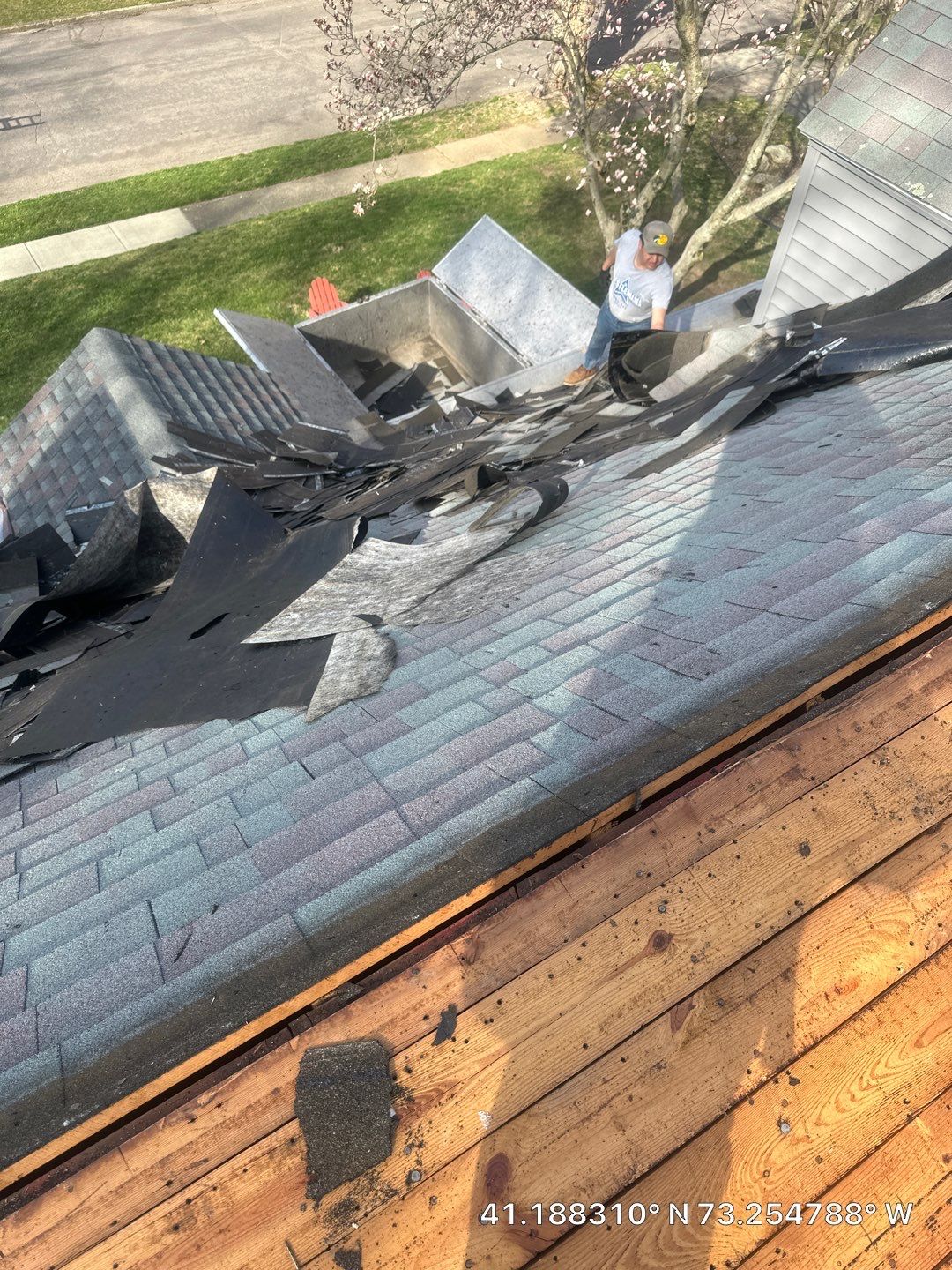 Residential Roofing Installation using Tamko Slatestone gray by A Plus Exterior