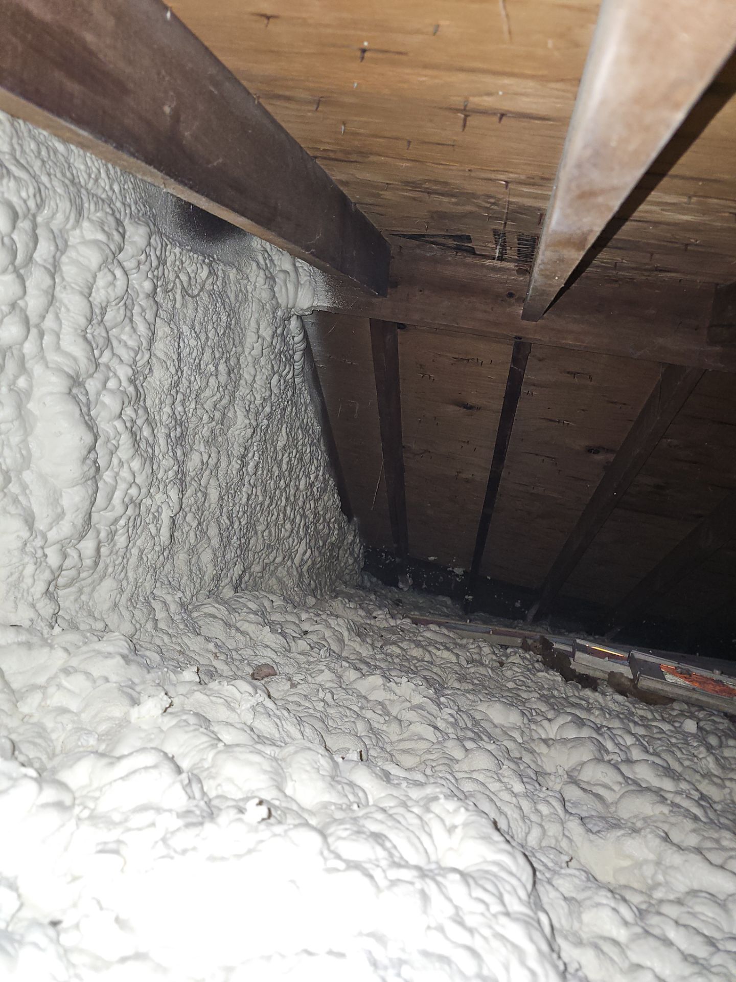 Basement Exterior Walls using Closed Cell Spray Foam by NYS Foam & Energy