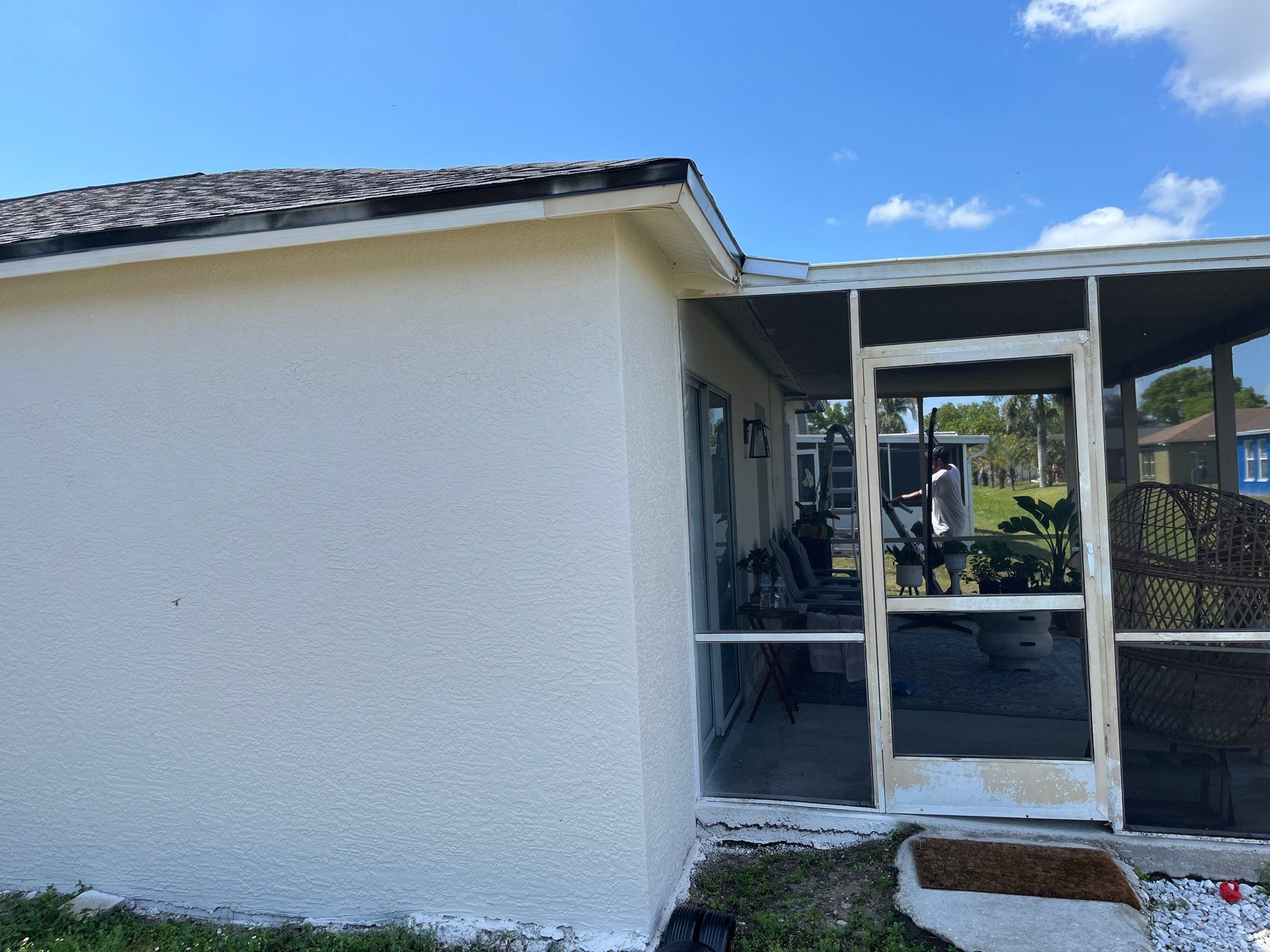 Black Seamless Gutters and Downspouts in Fort Myers FL by Gutter Professors