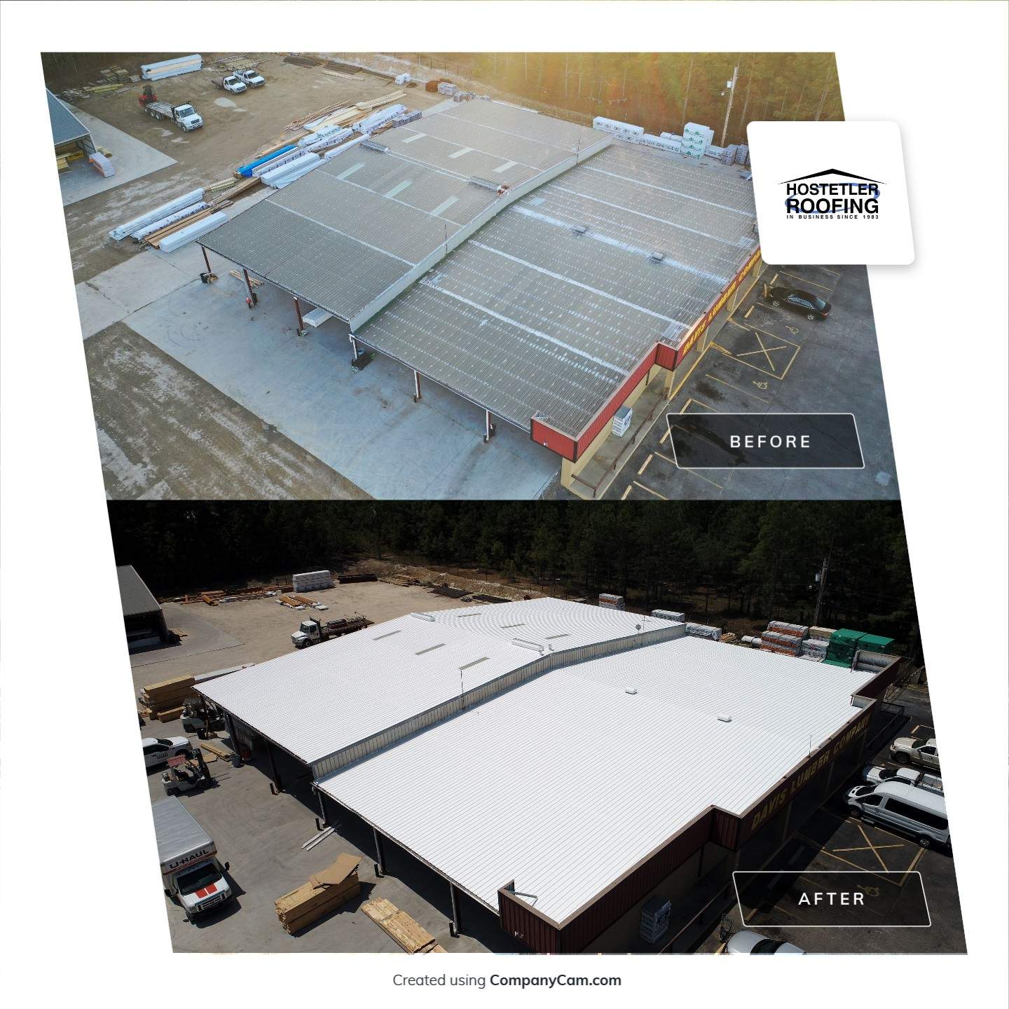 Commercial Roofing Installation using Aldocoat Coatings by Hostetler Roofing