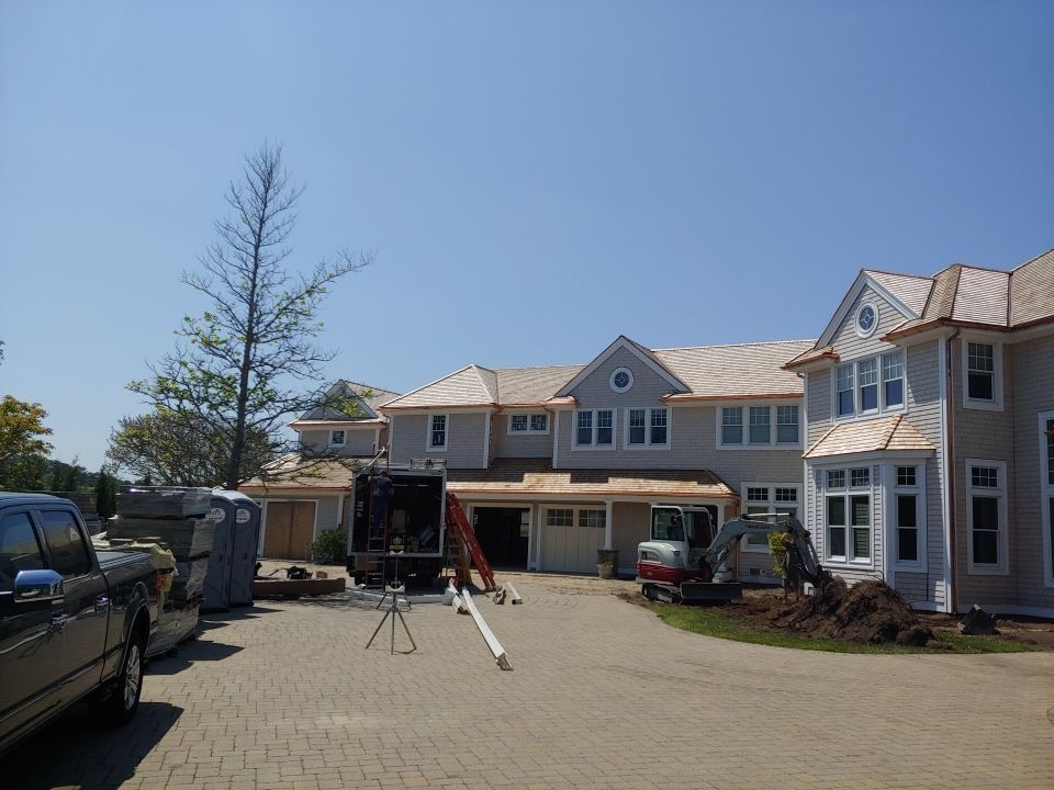 Gutter Installation using 6" Half Round Copper Gutter in East Sandwich, MA by Gutter Pro Enterprises